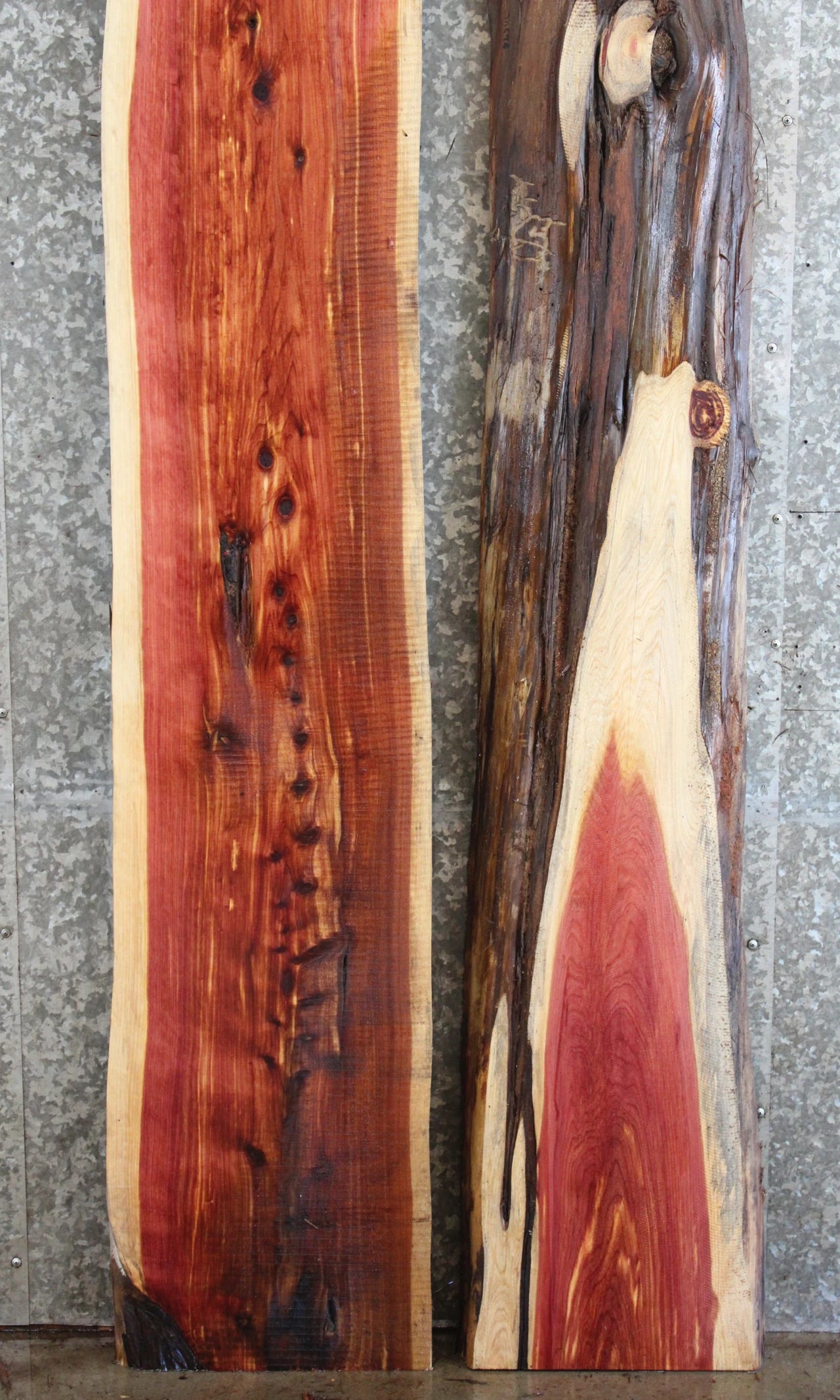 2- Live Edge Red Cedar Bar Tops/River Table Top 20593-20594