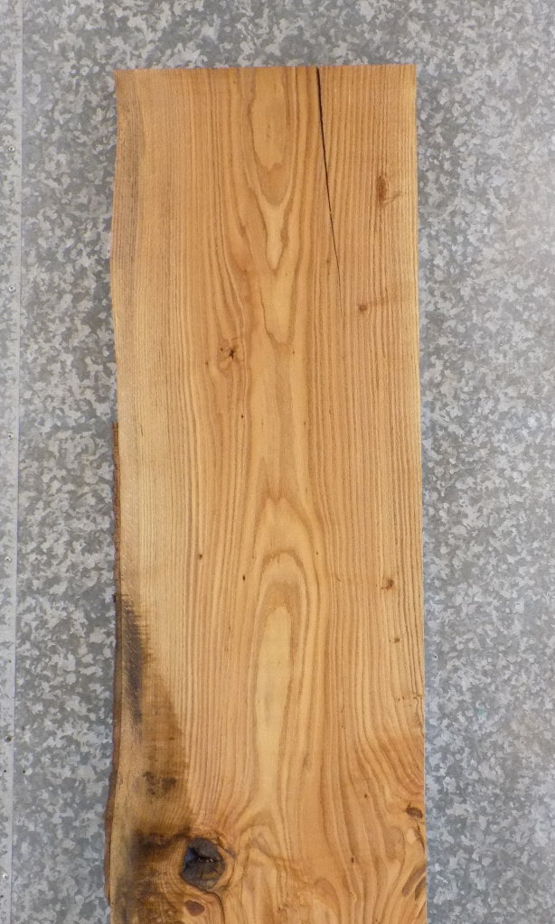 Partial Live Edge Red Oak Rustic Bar/Table Top Wood Slab 20596