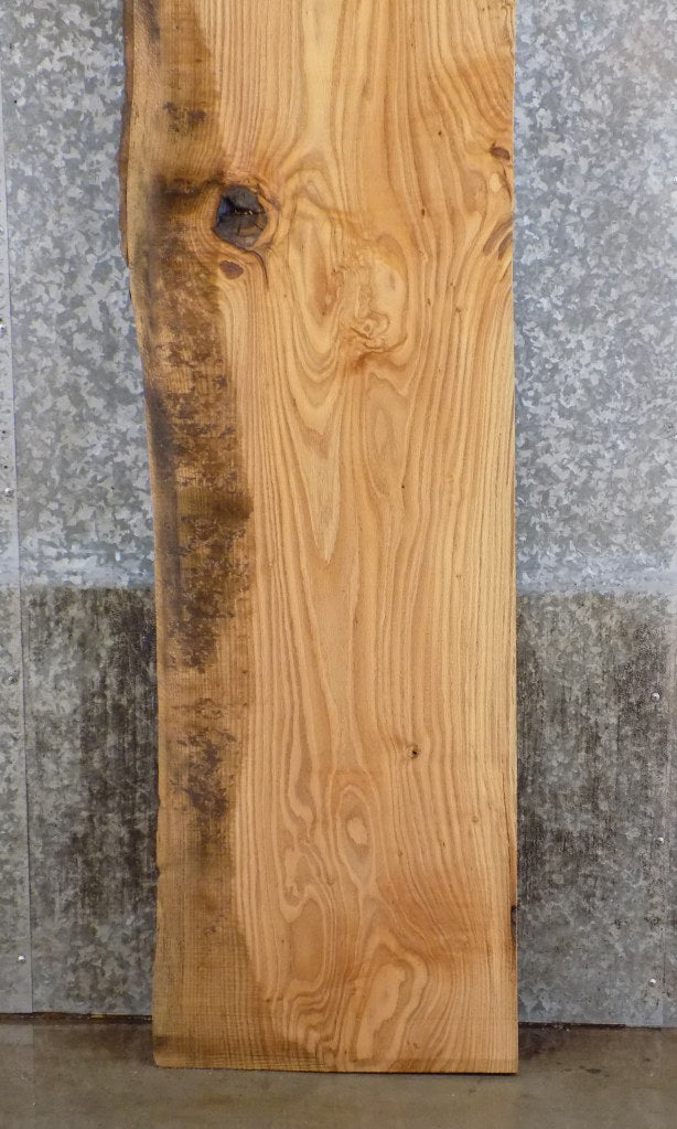 Partial Live Edge Red Oak Rustic Bar/Table Top Wood Slab 20596