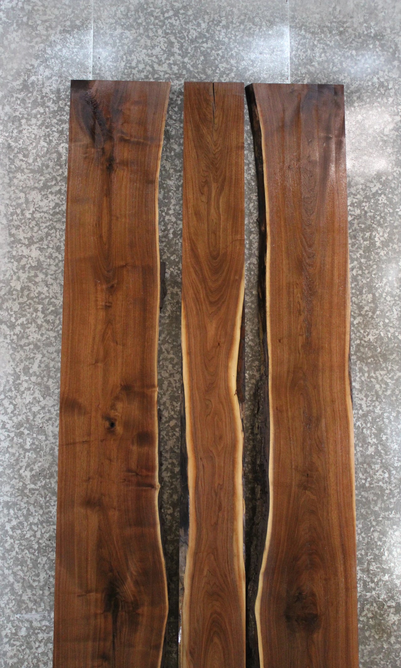 3- Live Edge Black Walnut Dining Table Top; Solid Wood Slabs 20600