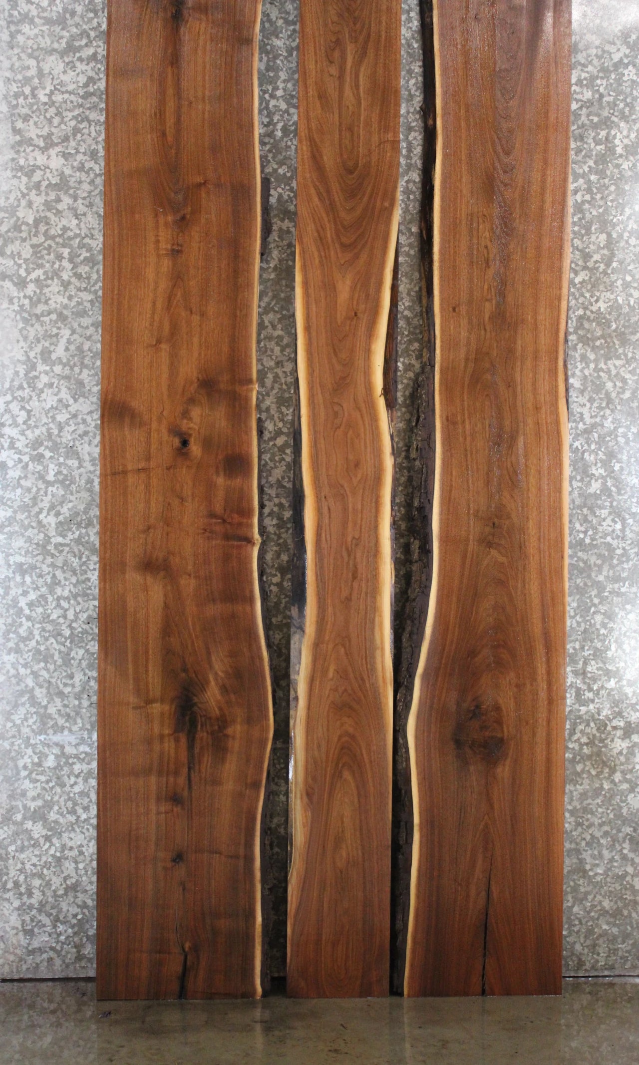 3- Live Edge Black Walnut Dining Table Top; Solid Wood Slabs 20600