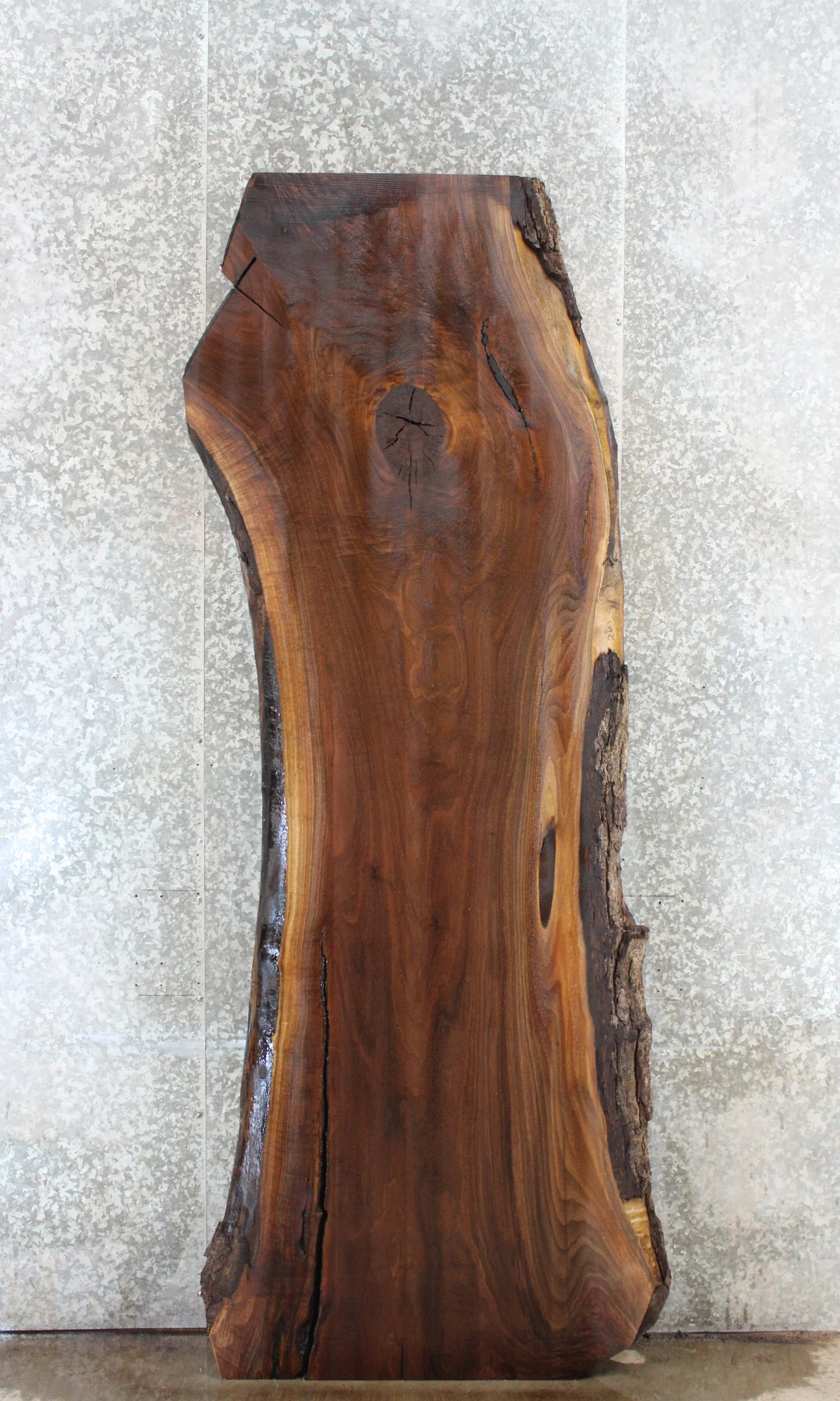 Live Edge Black Walnut Single Dining Table Slab, Office Desk 20603