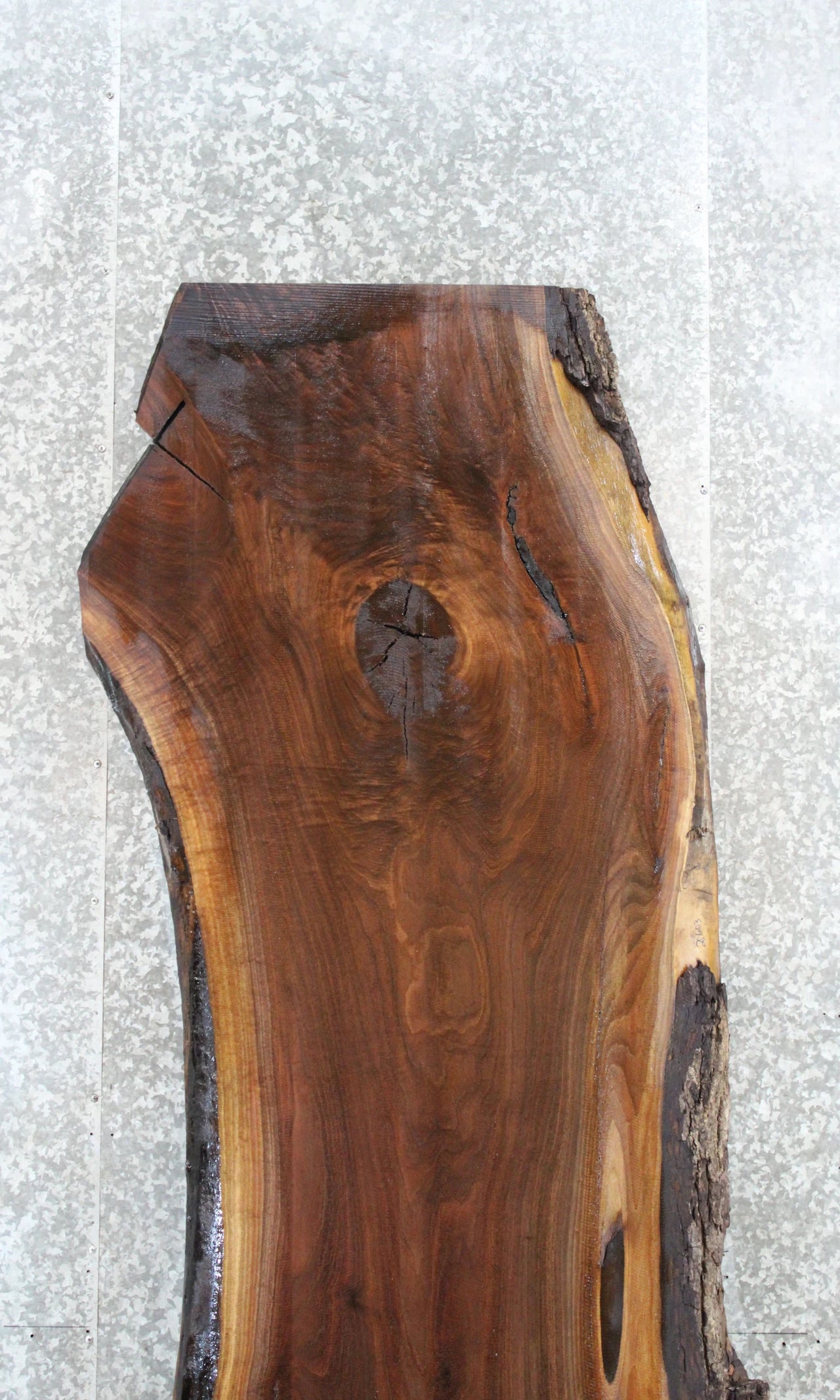 Live Edge Black Walnut Single Dining Table Slab, Office Desk 20603