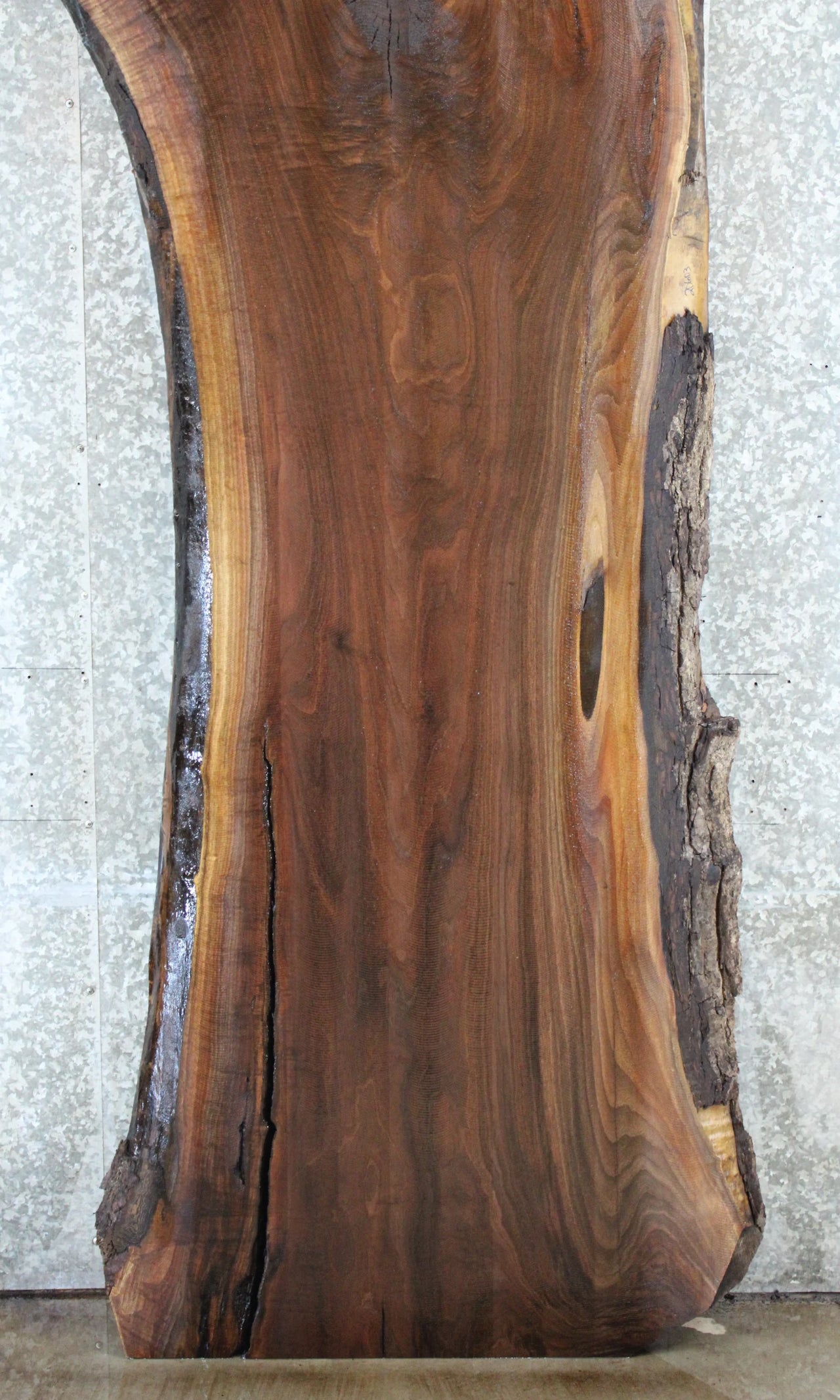 Live Edge Black Walnut Single Dining Table Slab, Office Desk 20603