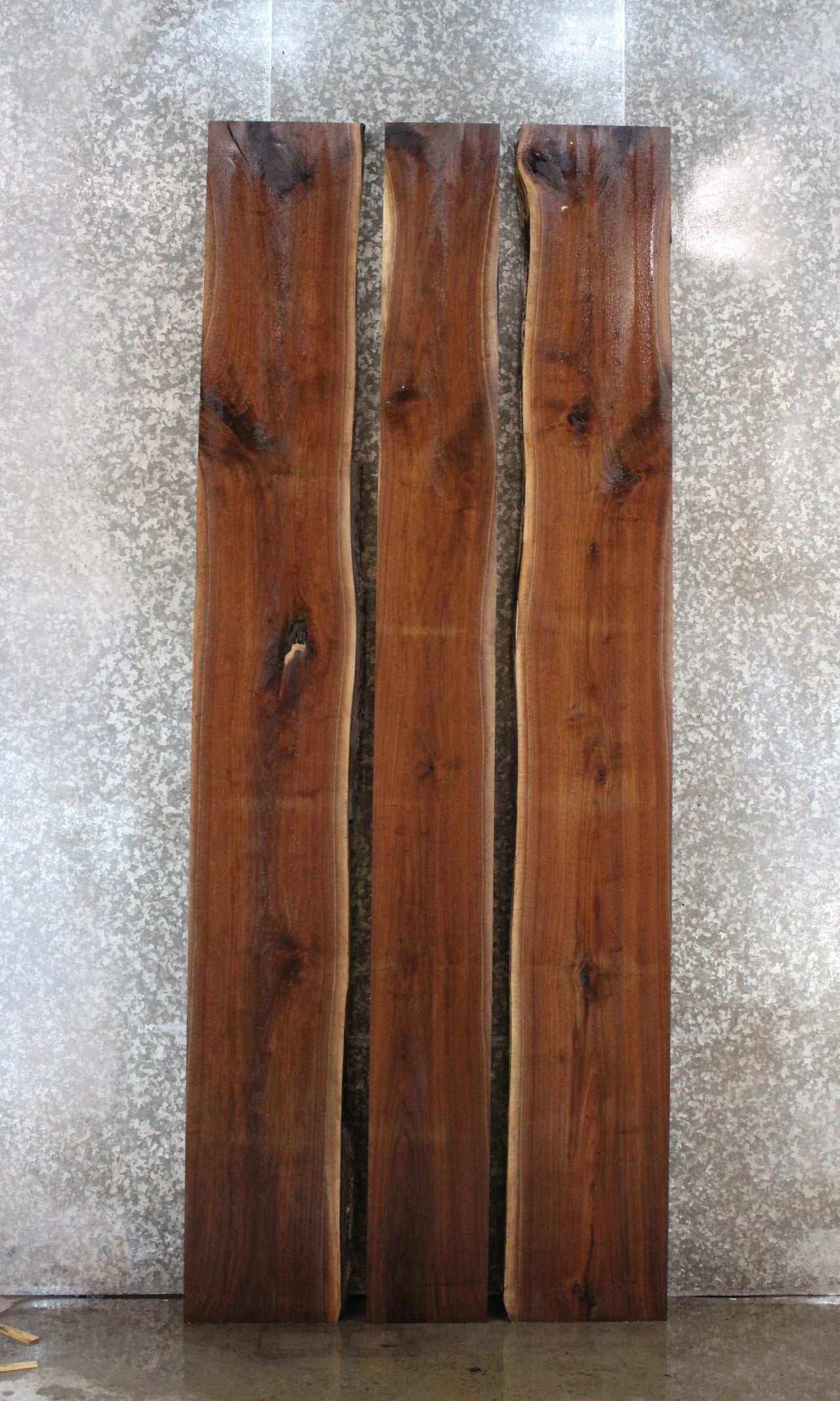 3- Black Walnut Live Edge Book Match Dining Table 20604