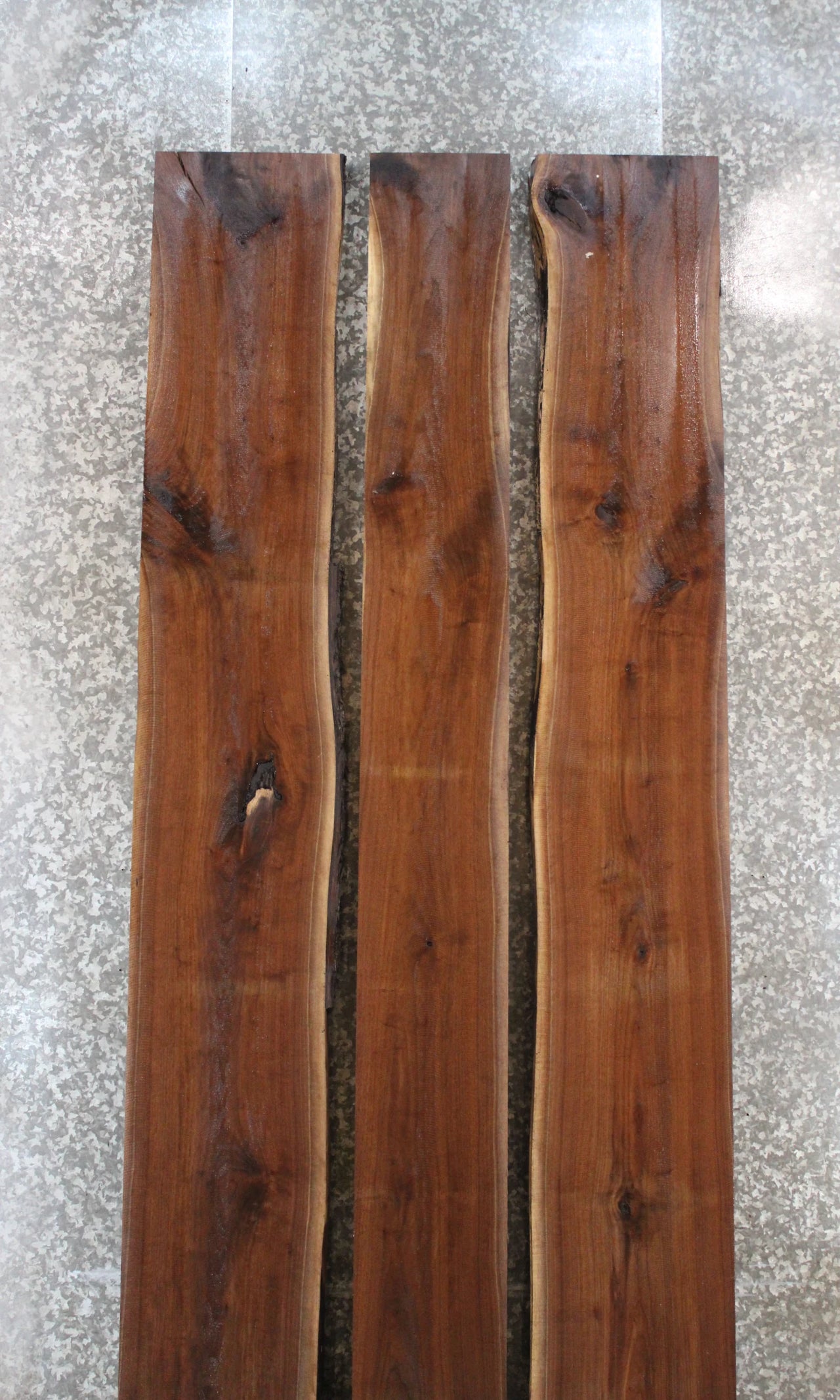 3- Black Walnut Live Edge Book Match Dining Table 20604