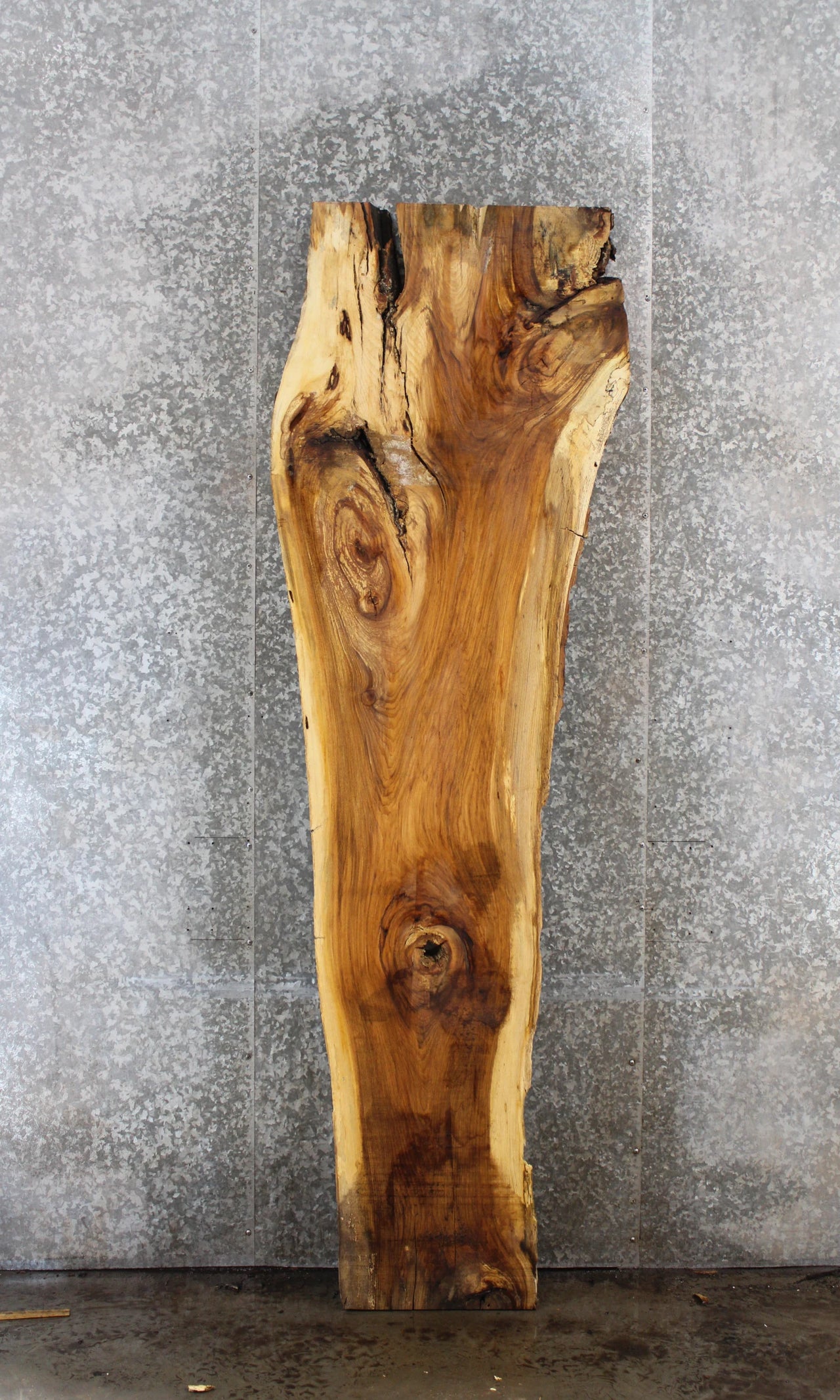 Rustic Hickory Live Edge Desk/Bar Top Slab 20608