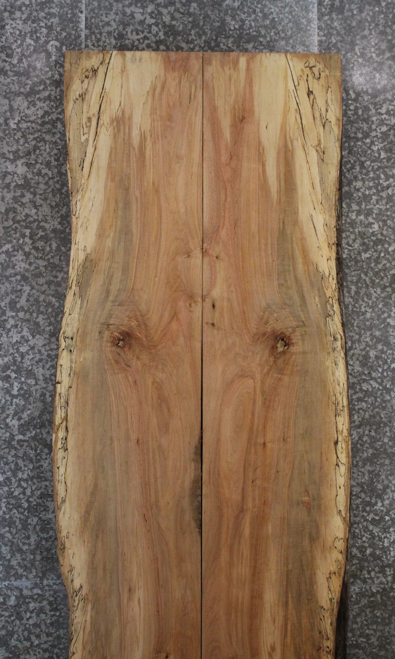 2- Thick Spalted Maple Live Edge Wood Dining Table Top Slabs 20609-20610