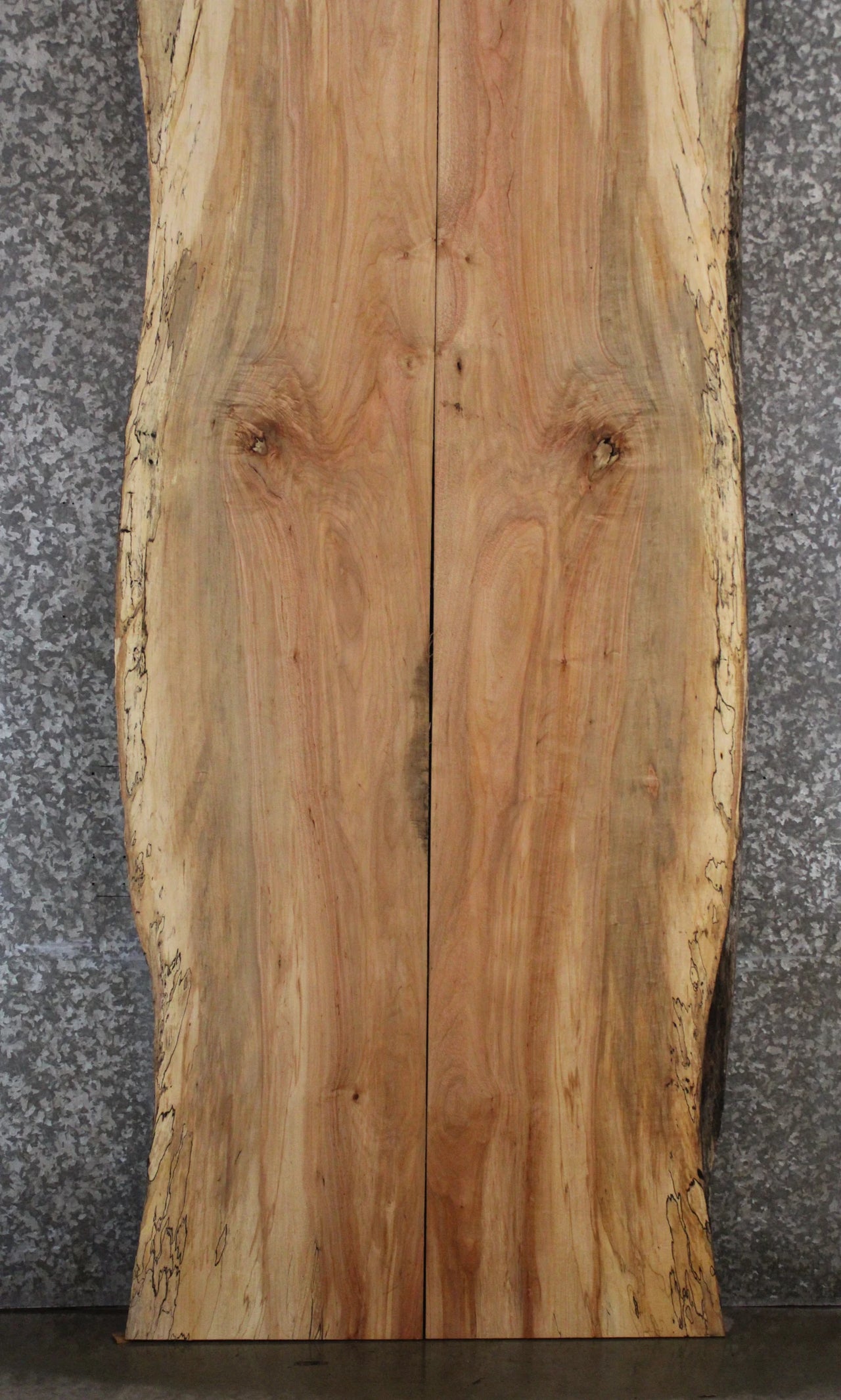 2- Thick Spalted Maple Live Edge Wood Dining Table Top Slabs 20609-20610