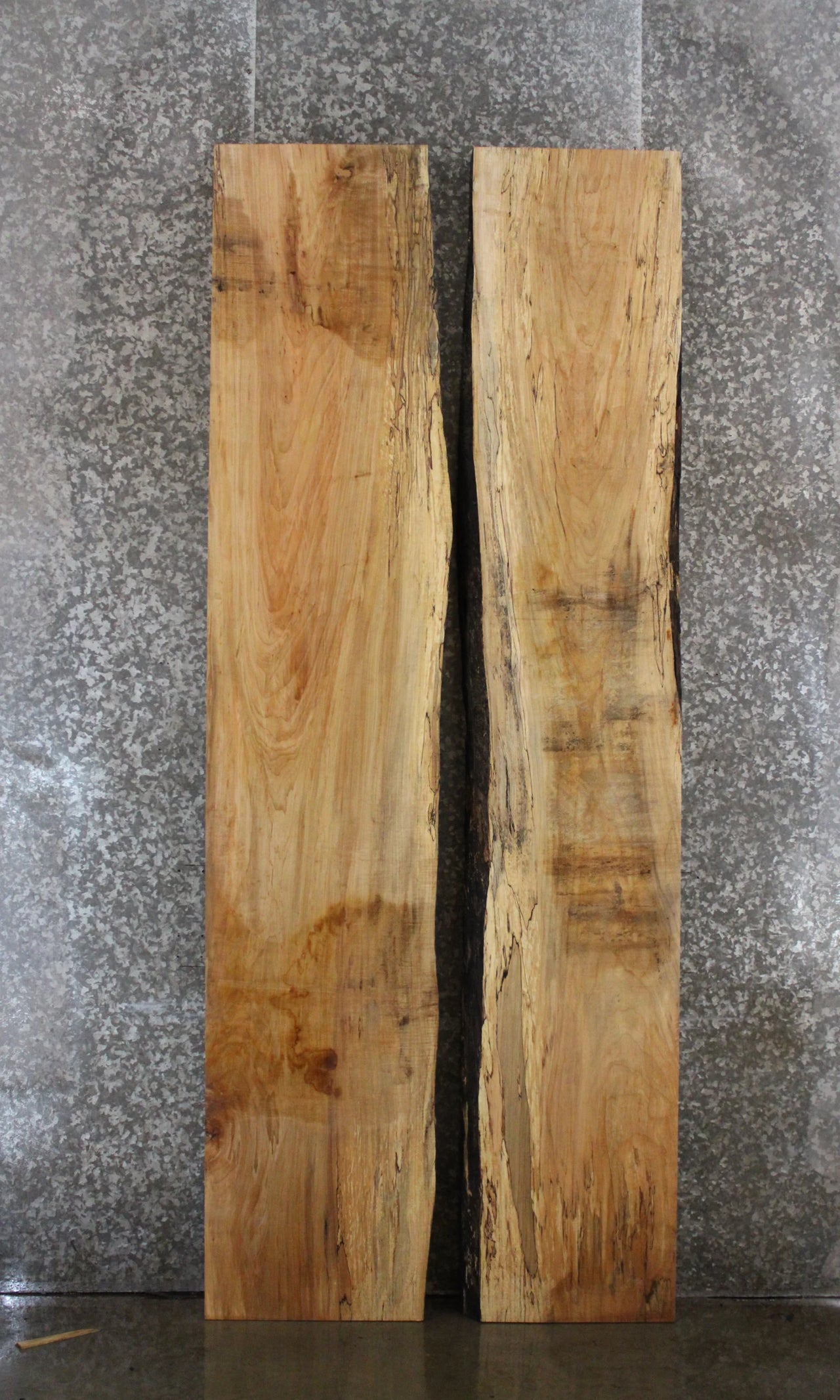 2- Spalted Maple Live Edge Book Match Table Top 20611-20612