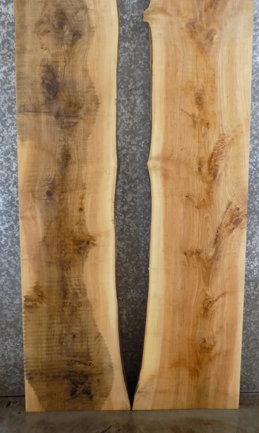 2- Live Edge Ash Conference Table Top Set, Dining Table Slabs 20615-20616
