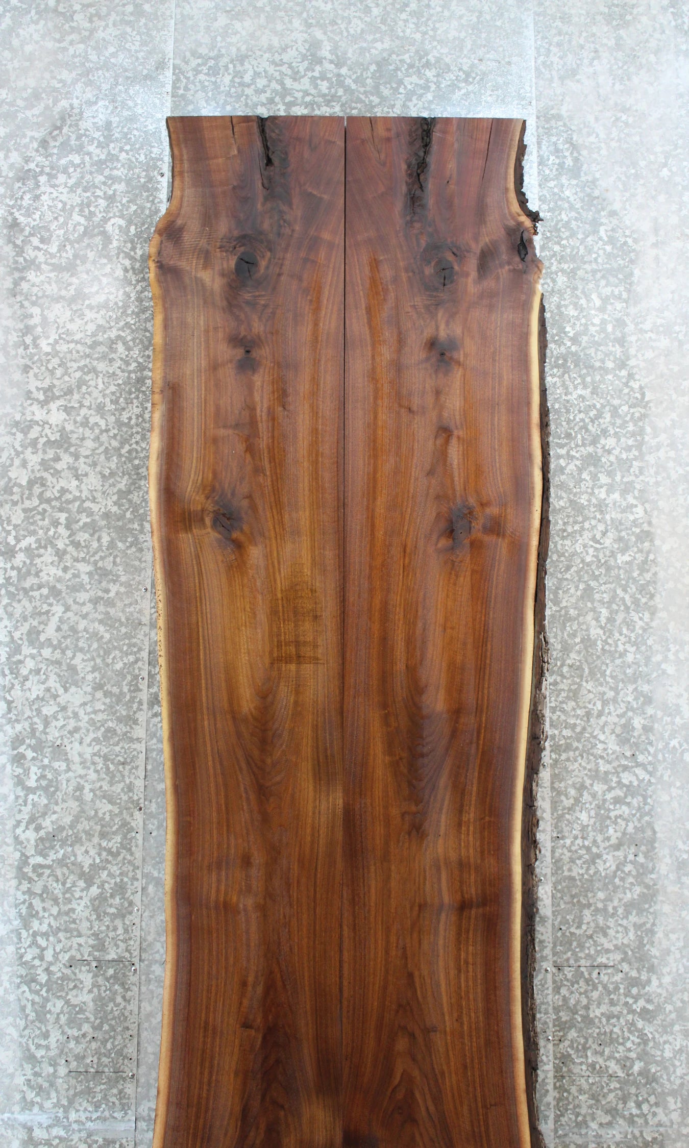 2- Live Edge Black Walnut Conference/Dining Table Top 20617-20618