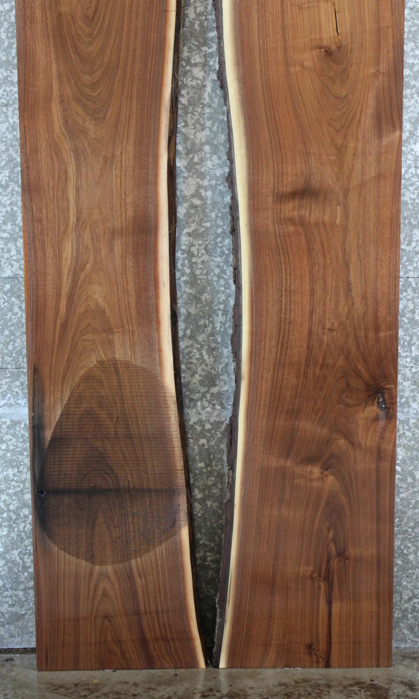 2- Live Edge Black Walnut Conference/Dining Table Top 20617-20618