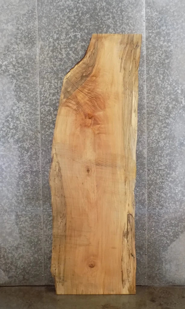 Live Edge Figured Maple Bar Top Slab, Solid Wood Office Desk 20629