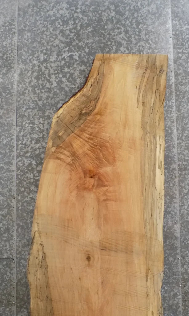 Live Edge Figured Maple Bar Top Slab, Solid Wood Office Desk 20629