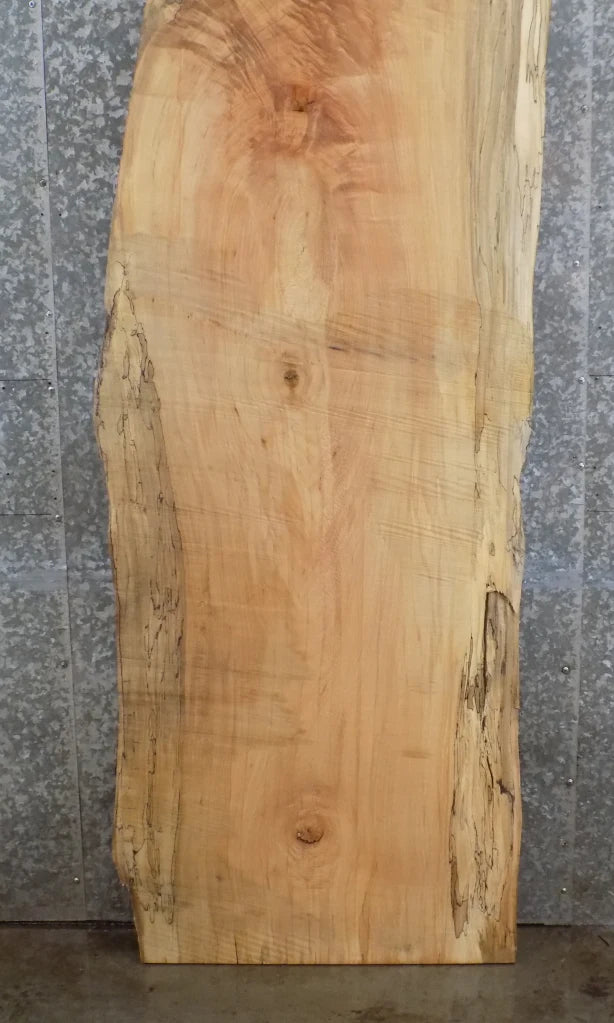 Live Edge Figured Maple Bar Top Slab, Solid Wood Office Desk 20629