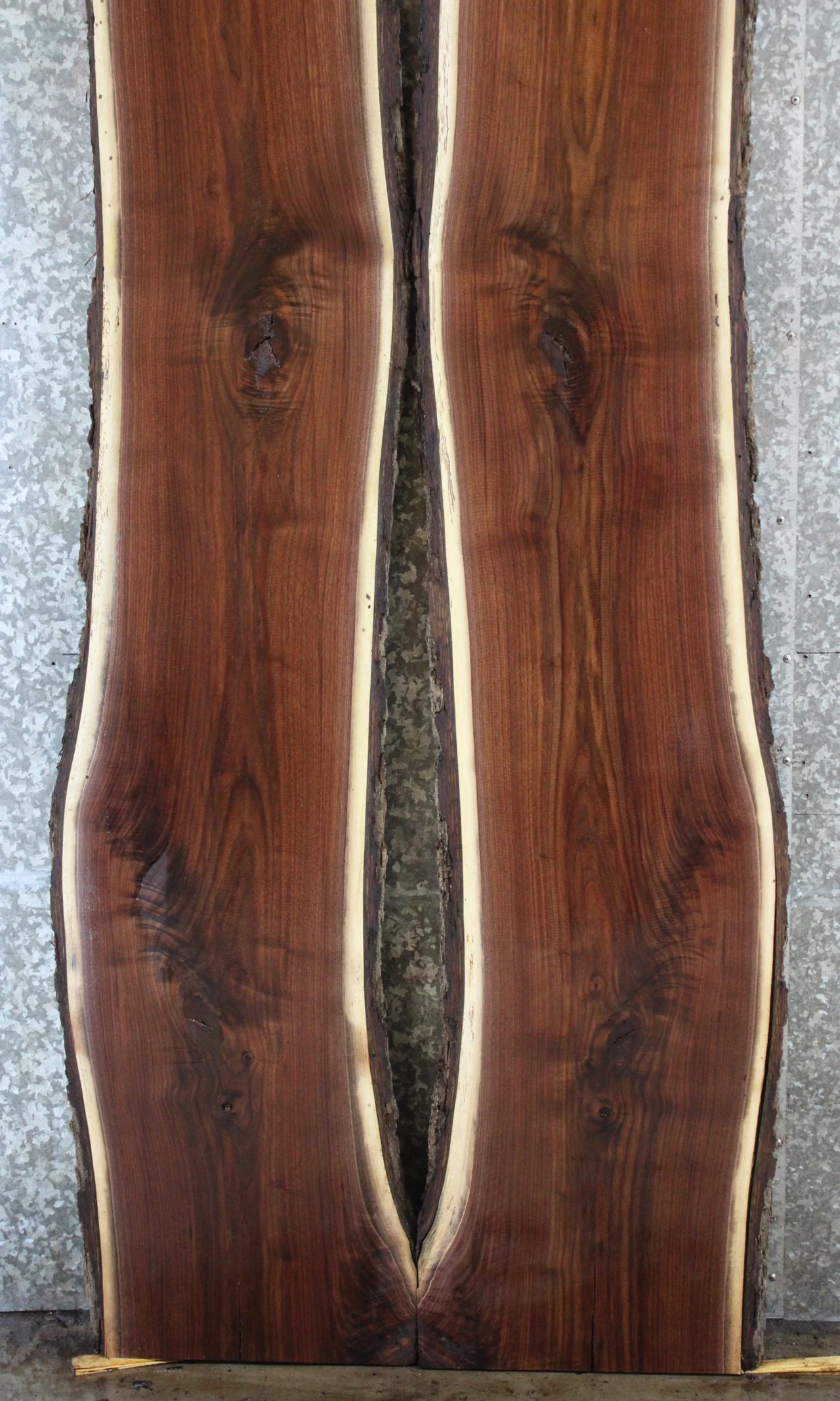 2- Live Edge Black Walnut Slabs, Table Top Slabs, Epoxy Project 20637-20638