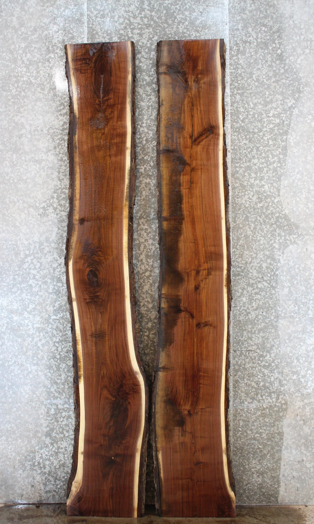 2- Live Edge Black Walnut Slabs, Table Top Slabs, Epoxy Project 20637-20638