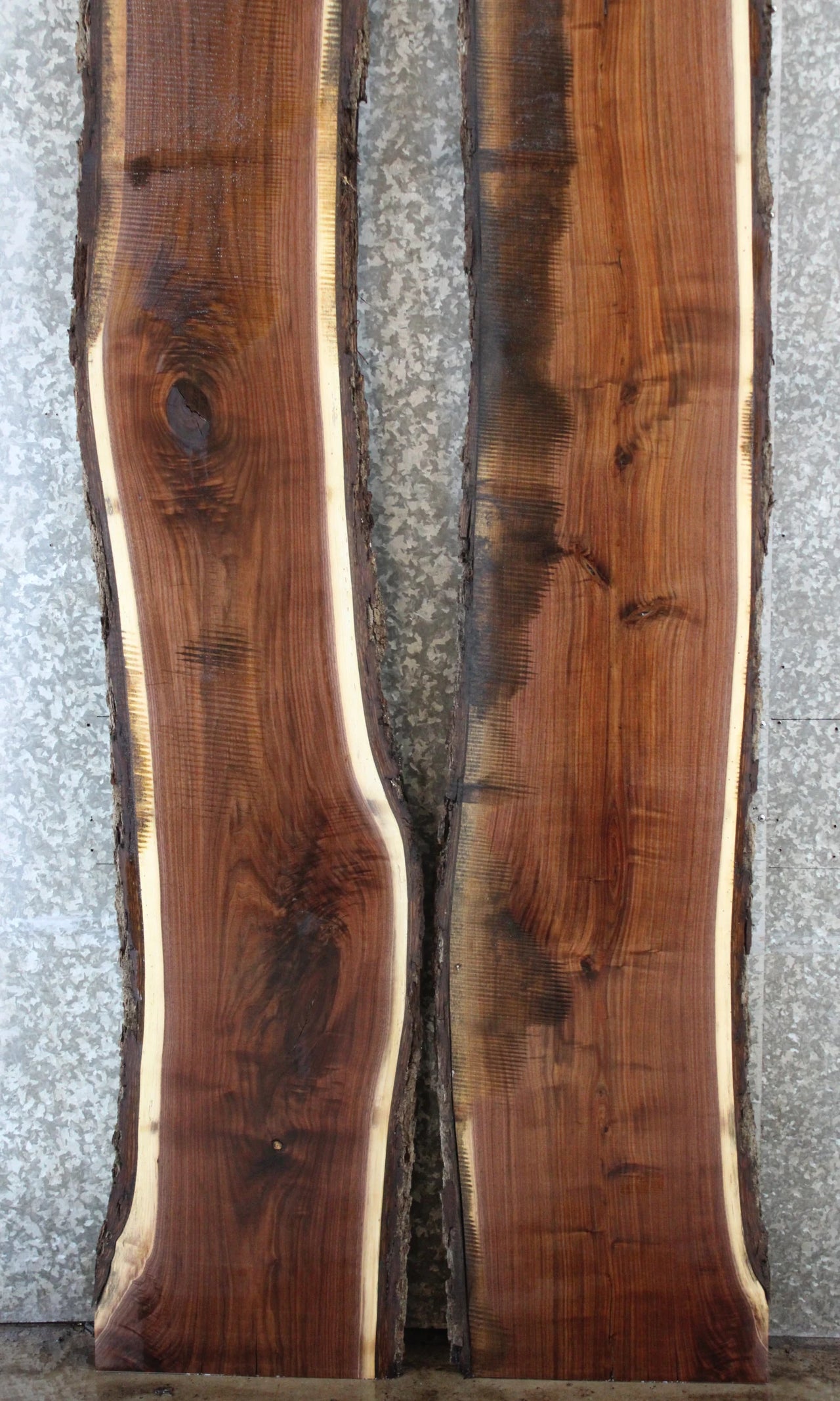 2- Live Edge Black Walnut Slabs, Table Top Slabs, Epoxy Project 20637-20638