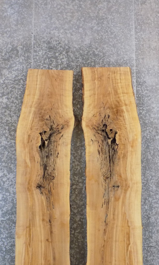 2- Figured Live Edge Ash River Table Top Slabs, Epoxy Project 20639-20640
