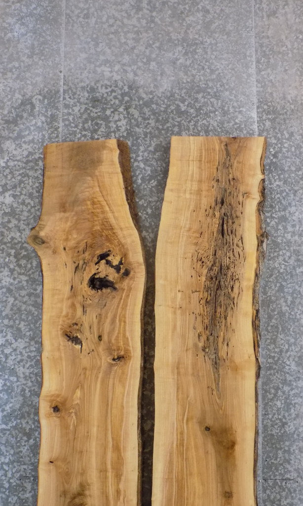 2- Figured Live Edge Ash River Table Top Slabs, Epoxy Project 20639-20640