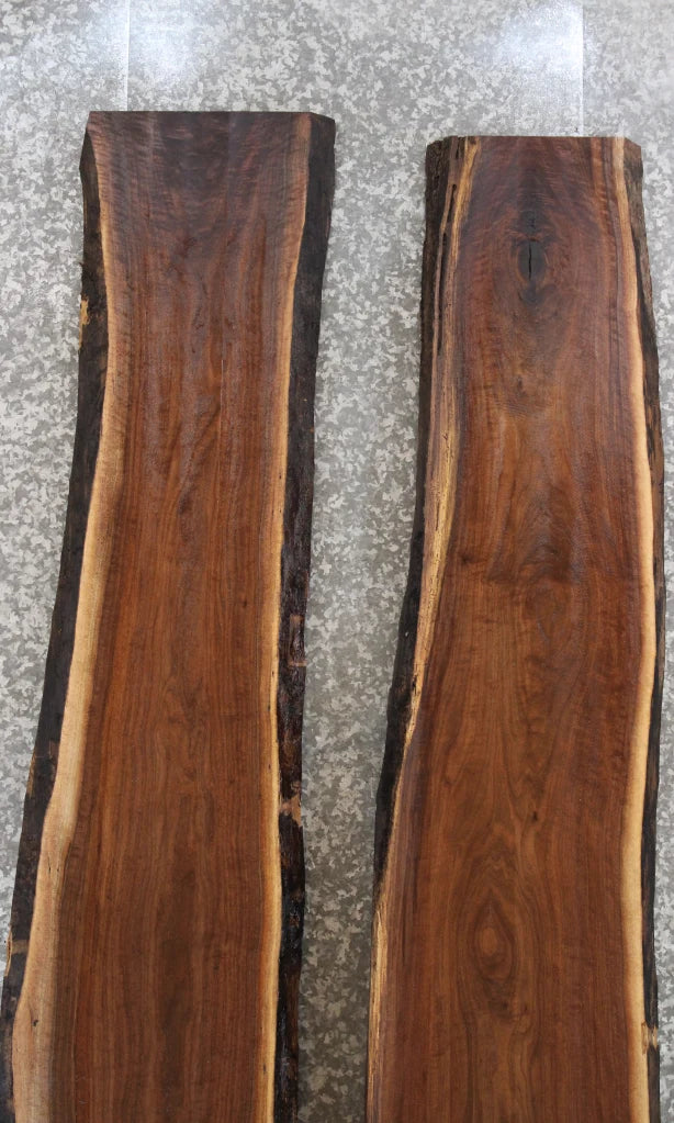 2- Black Walnut Live Edge Slabs, Wood Epoxy Counter Top 20646-20647