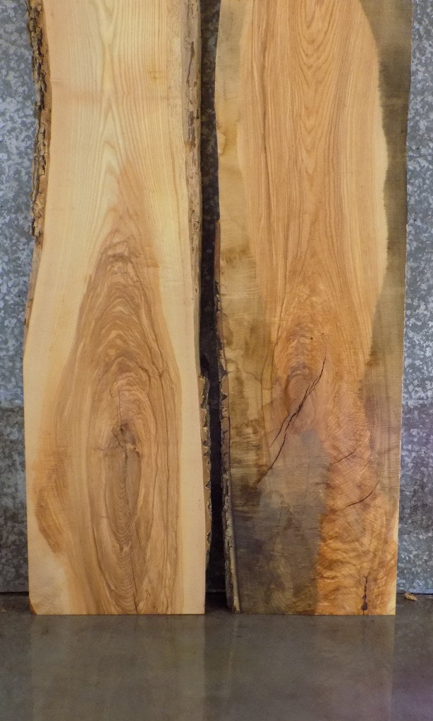 2- Ash Live Edge Wood Table Top Slabs, Dining Table Top 20650-20651