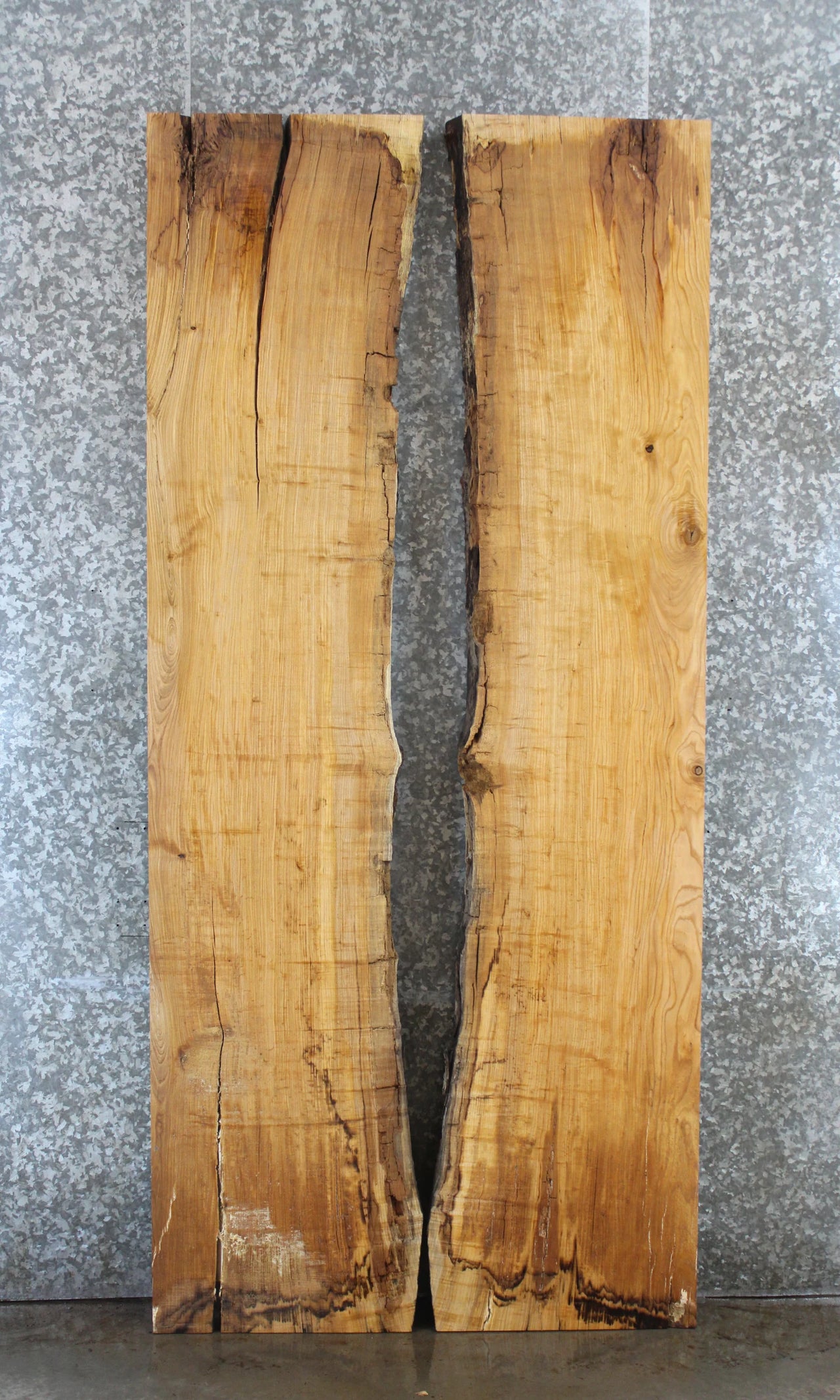 2- Rustic Ash Live Edge Conference Table Top, Dining Table 20654,20662
