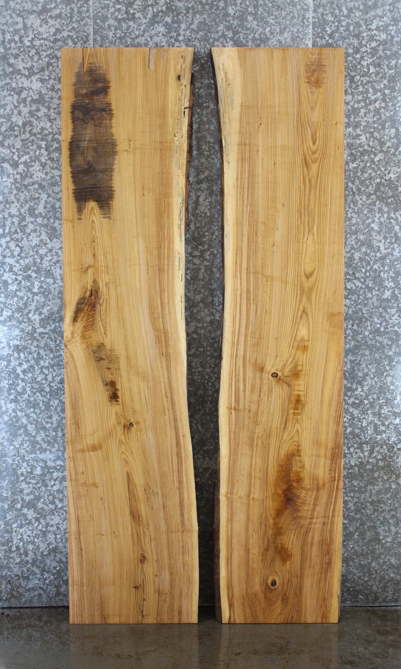 2- Ash Live Edge Dining Table Top, Rustic Conference Table 20673-20674