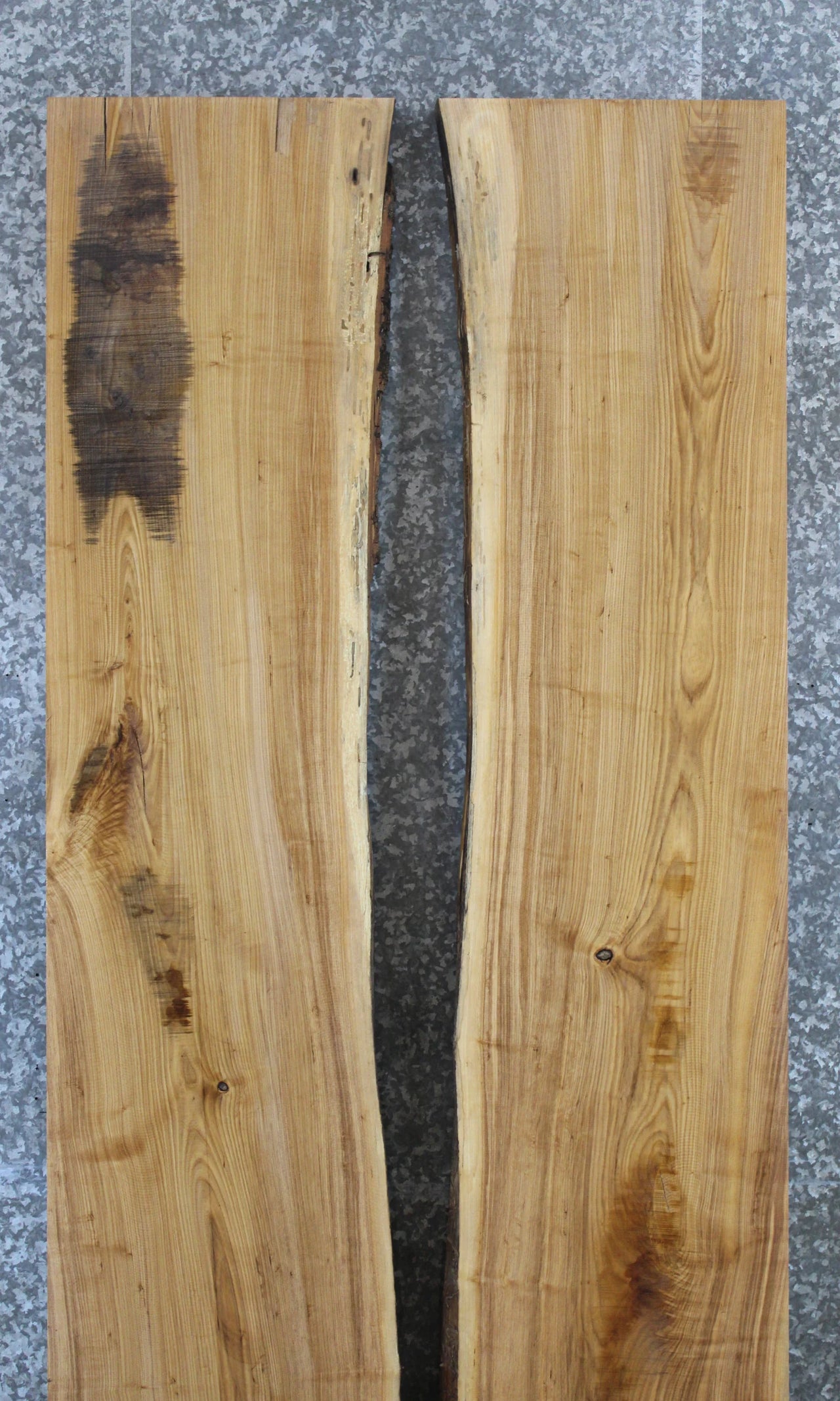 2- Ash Live Edge Dining Table Top, Rustic Conference Table 20673-20674