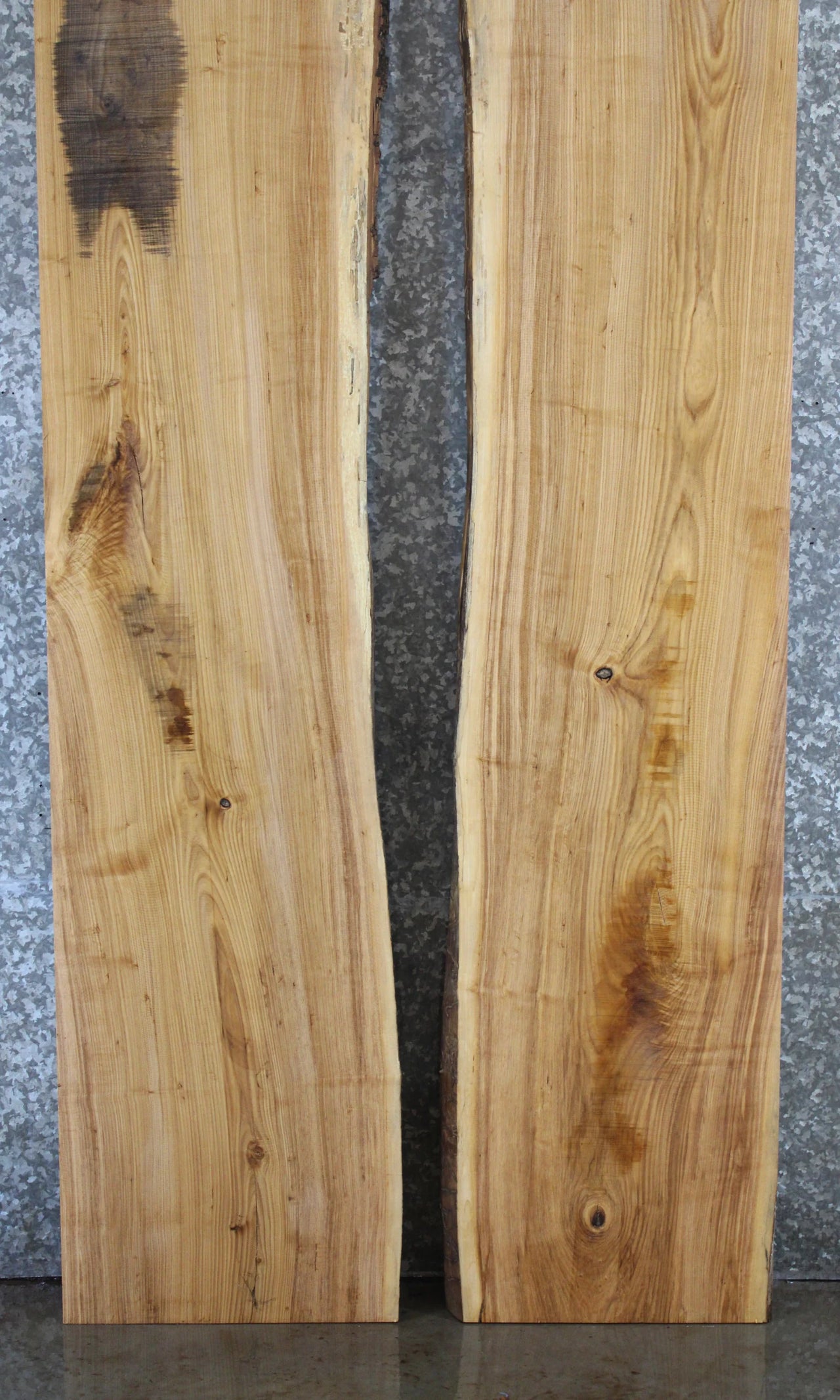 2- Ash Live Edge Dining Table Top, Rustic Conference Table 20673-20674