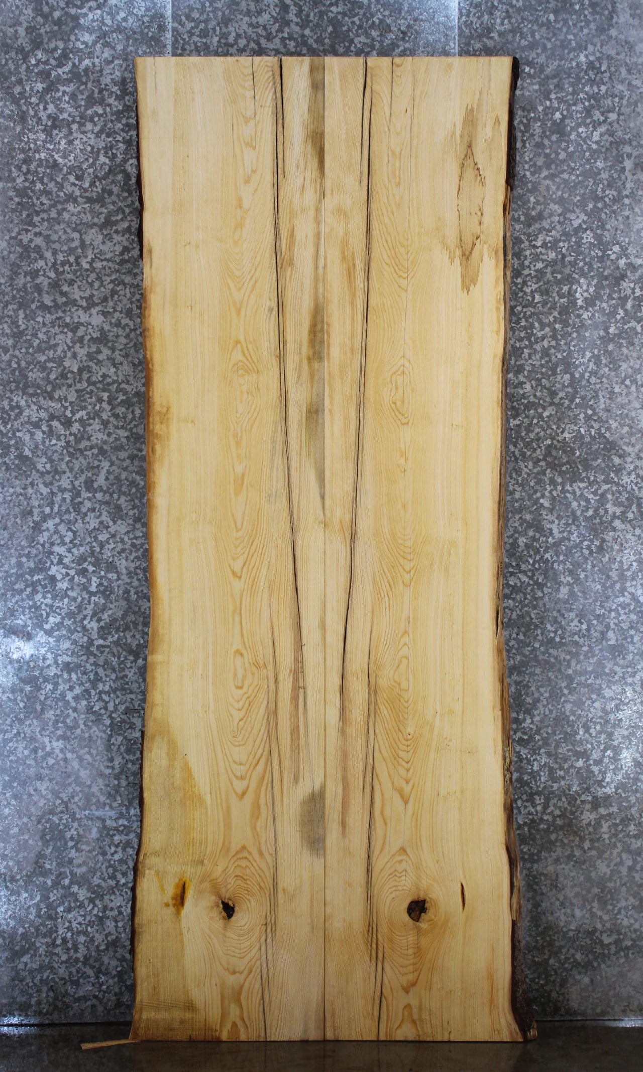 2- Bookmatched Live Edge Knotty Pine Kitchen/Conference Table Top 20675-20676