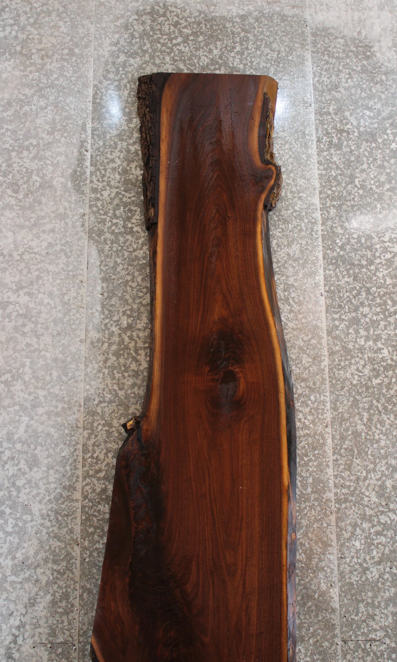 Black Walnut Live Edge Bar Top Slab,  Wood Table Top 20681