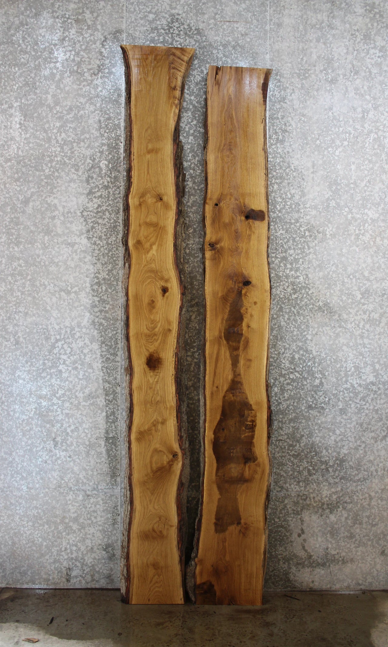 2- Live Edge White Oak Bar Top Slabs/River Table Dining Top Slabs 20689,20697