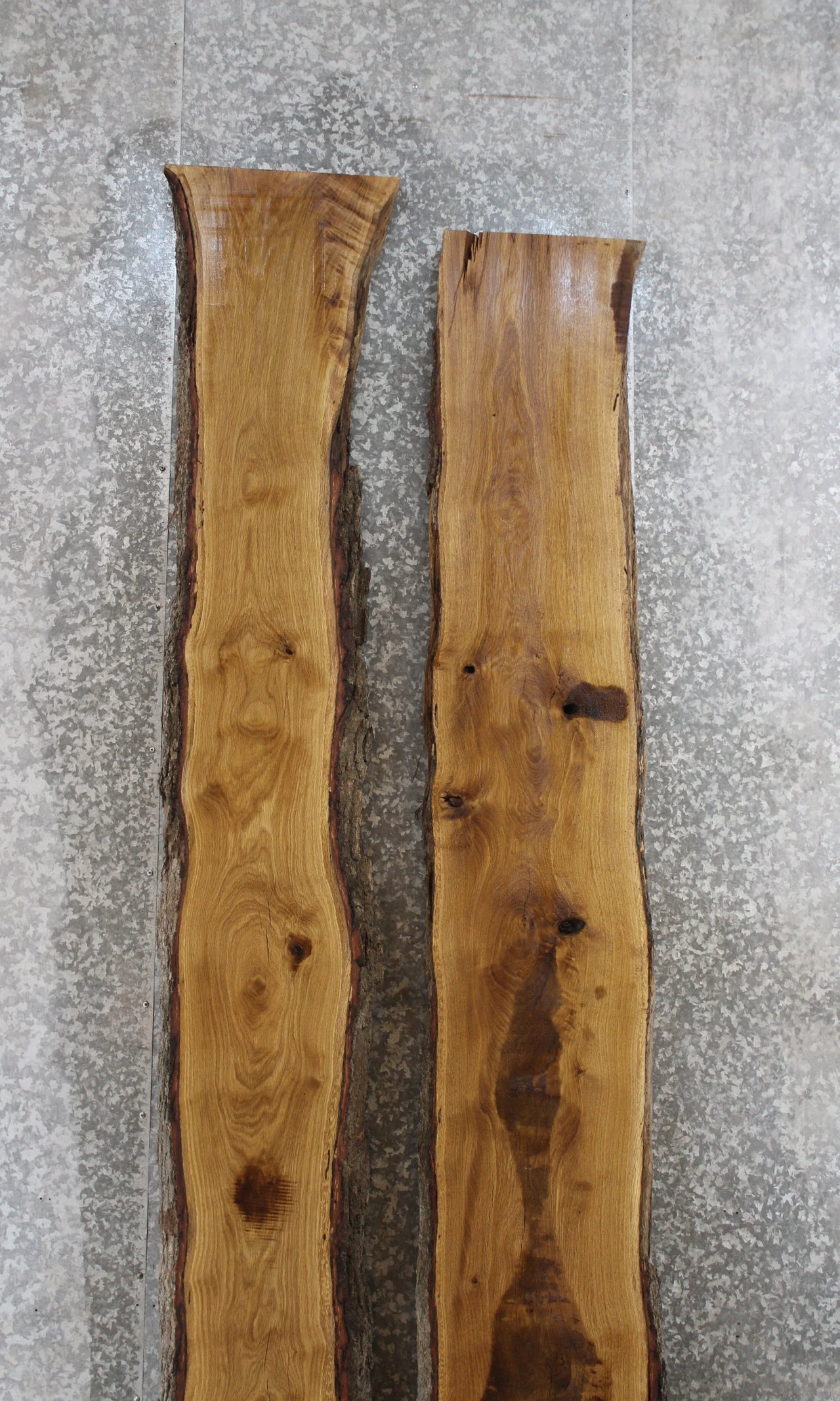 2- Live Edge White Oak Bar Top Slabs/River Table Dining Top Slabs 20689,20697
