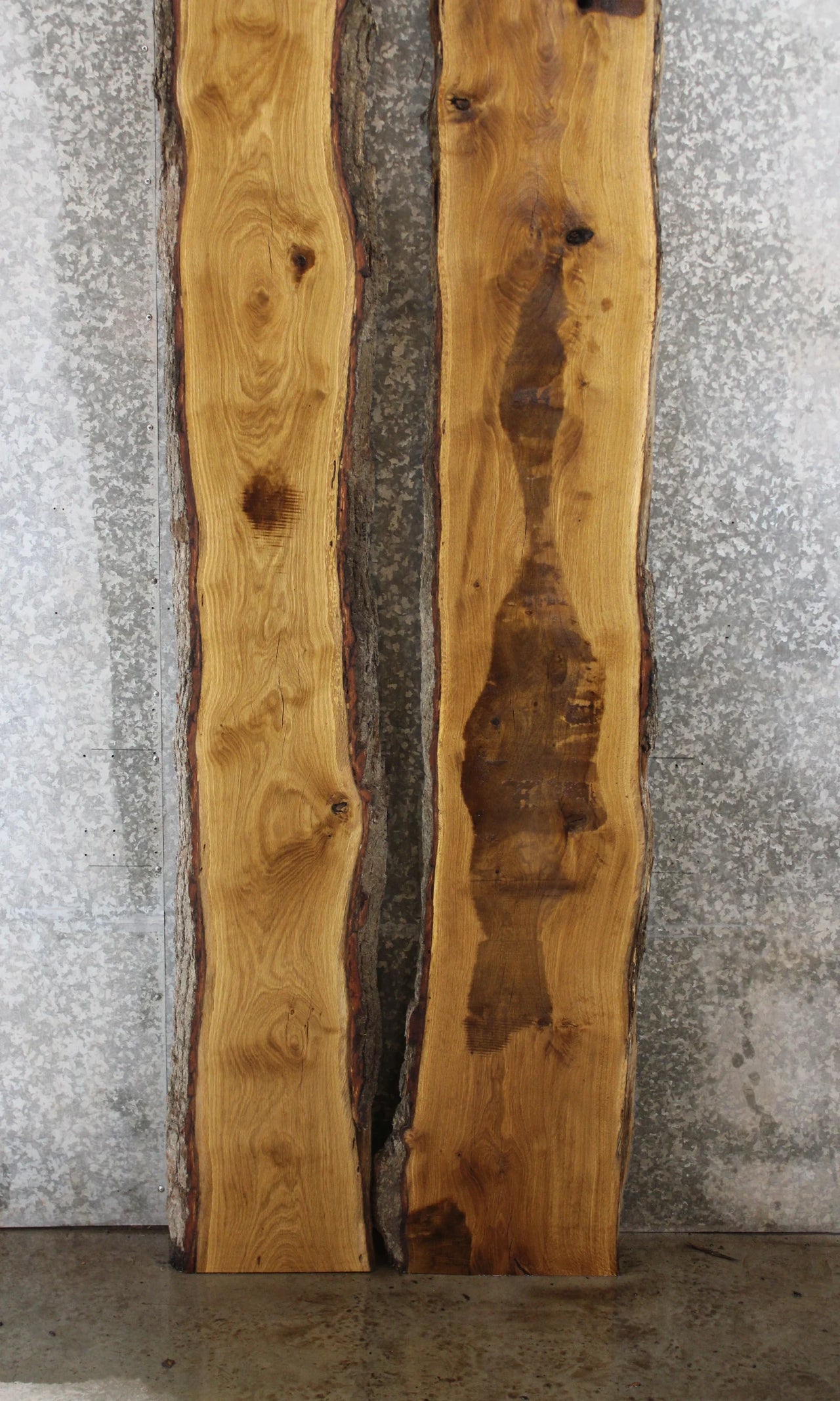 2- Live Edge White Oak Bar Top Slabs/River Table Dining Top Slabs 20689,20697