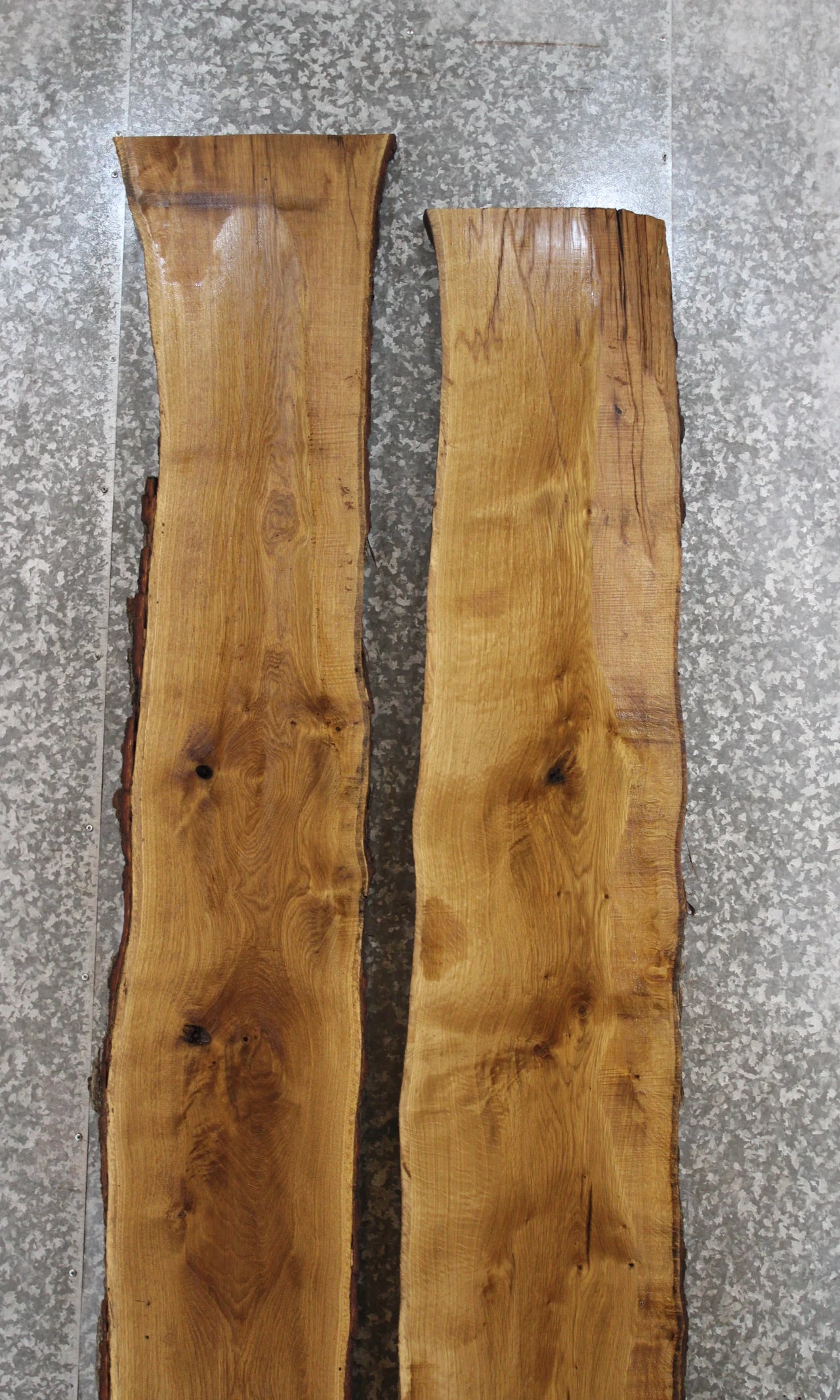 2- Live Edge White Oak Bar Top Slabs/River Table Dining Top Slabs 20689,20697