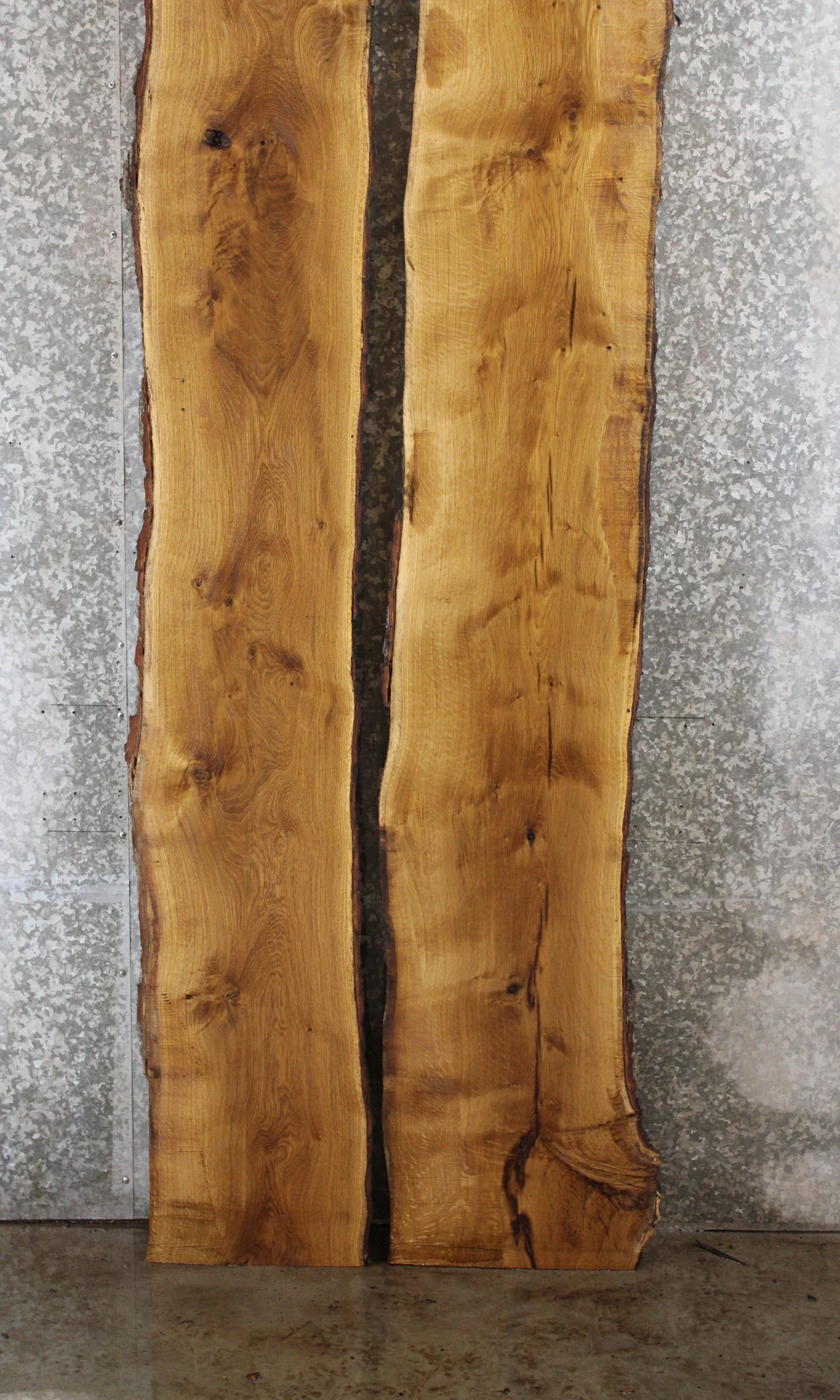 2- Live Edge White Oak Bar Top Slabs/River Table Dining Top Slabs 20689,20697
