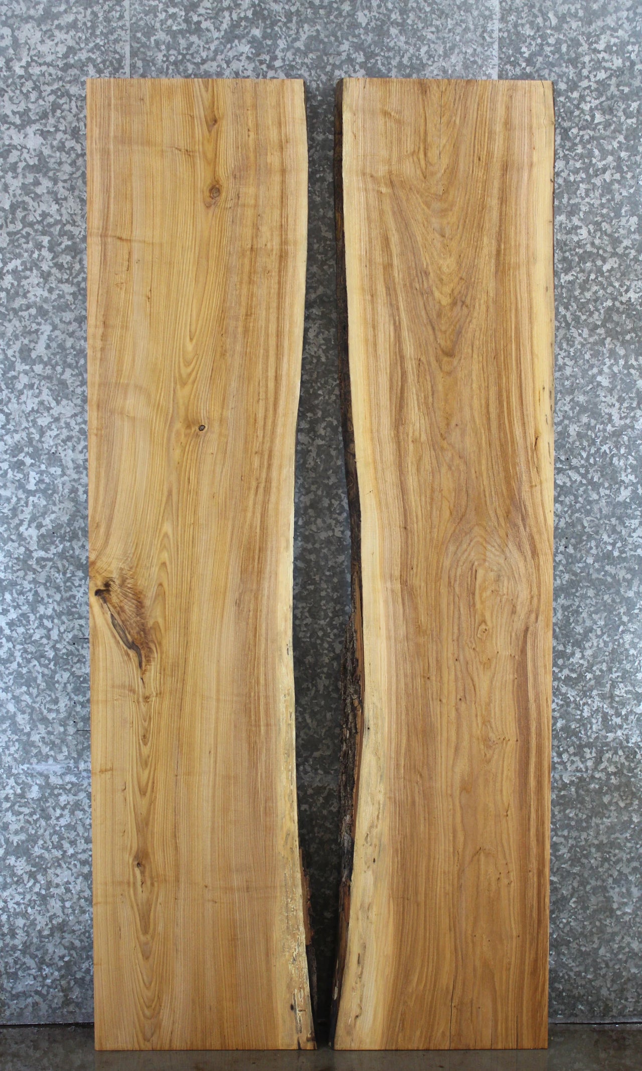 2- Live Edge Ash Wood Slab Table Top, Dining Table 20695-20696