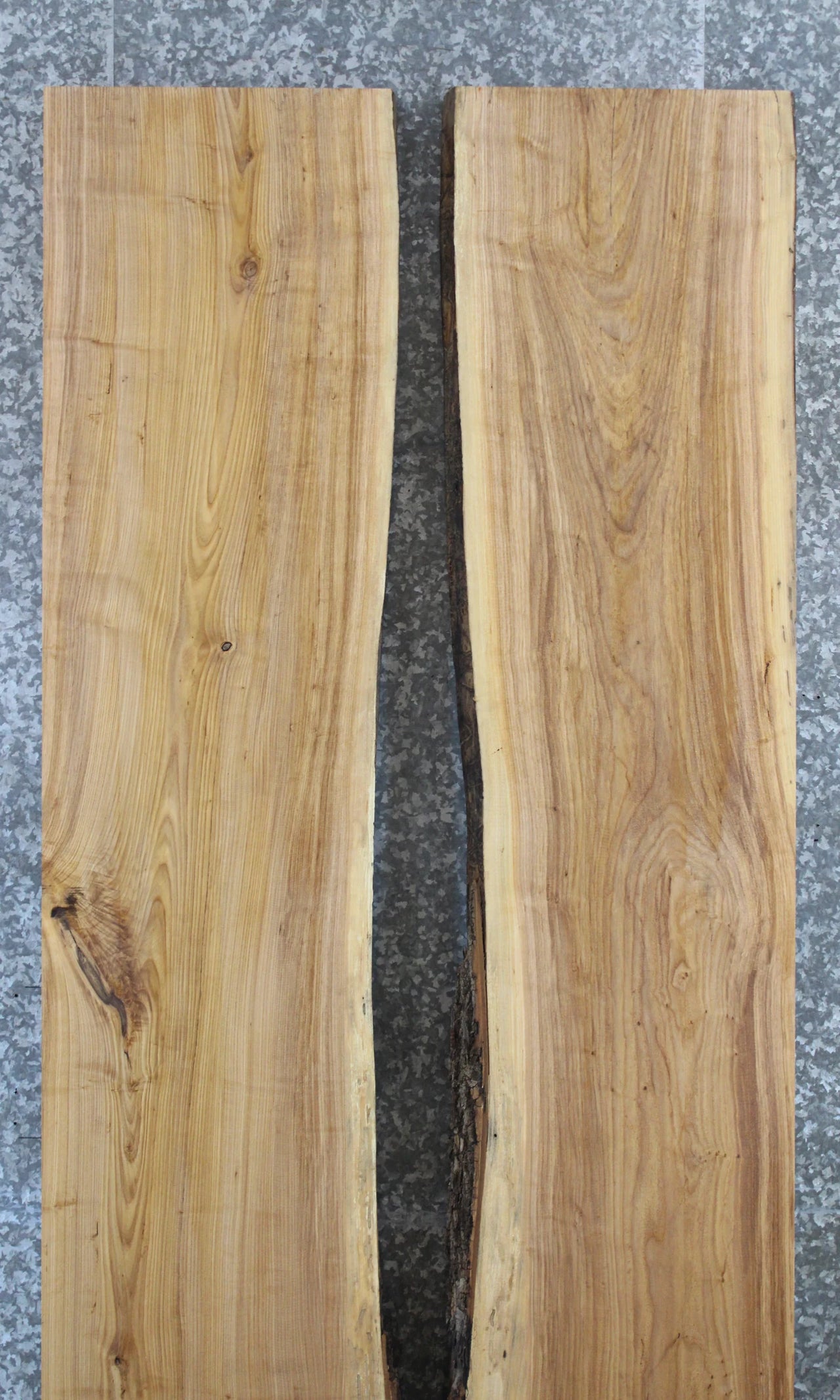2- Live Edge Ash Wood Slab Table Top, Dining Table 20695-20696