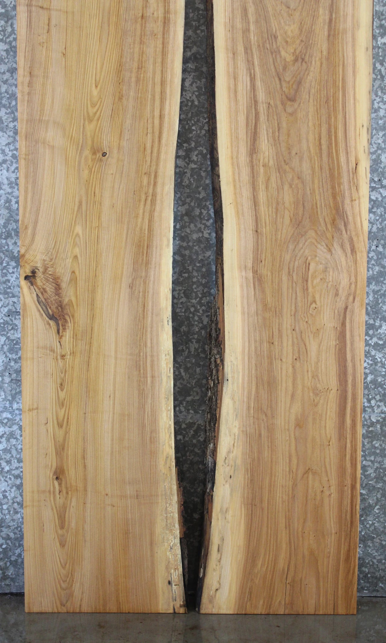 2- Live Edge Ash Wood Slab Table Top, Dining Table 20695-20696
