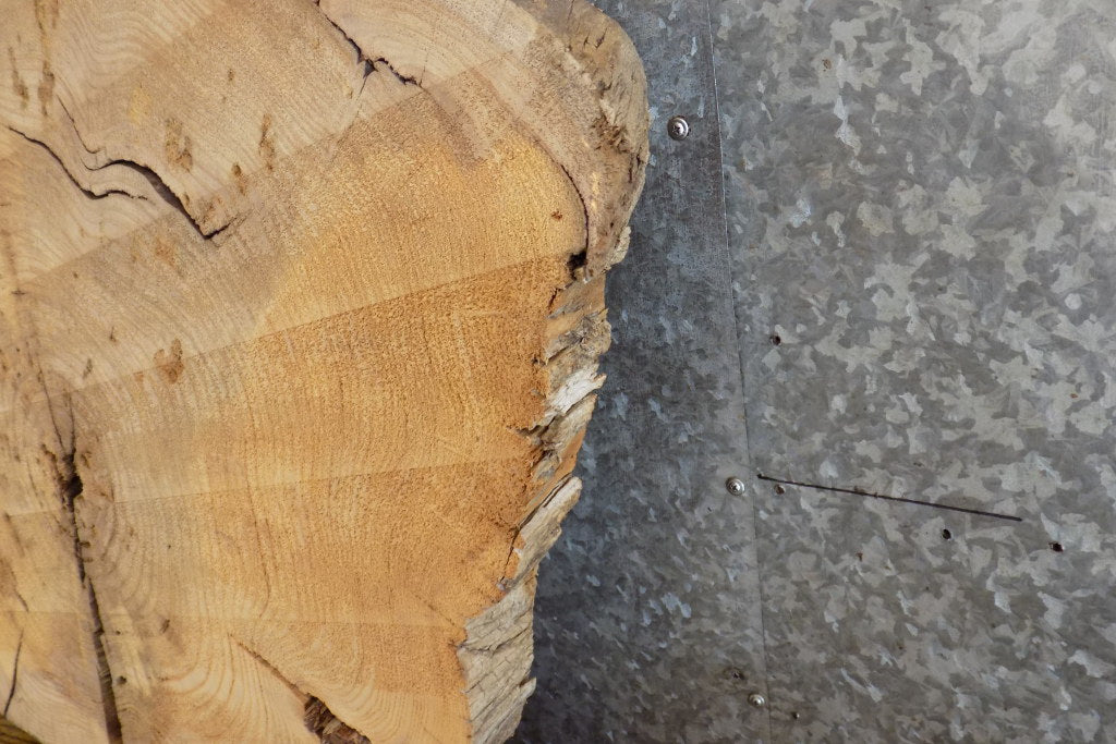 Oval Cut Rustic Elm Coffee/Sofa Table Top Wood Slab CLOSEOUT 20701