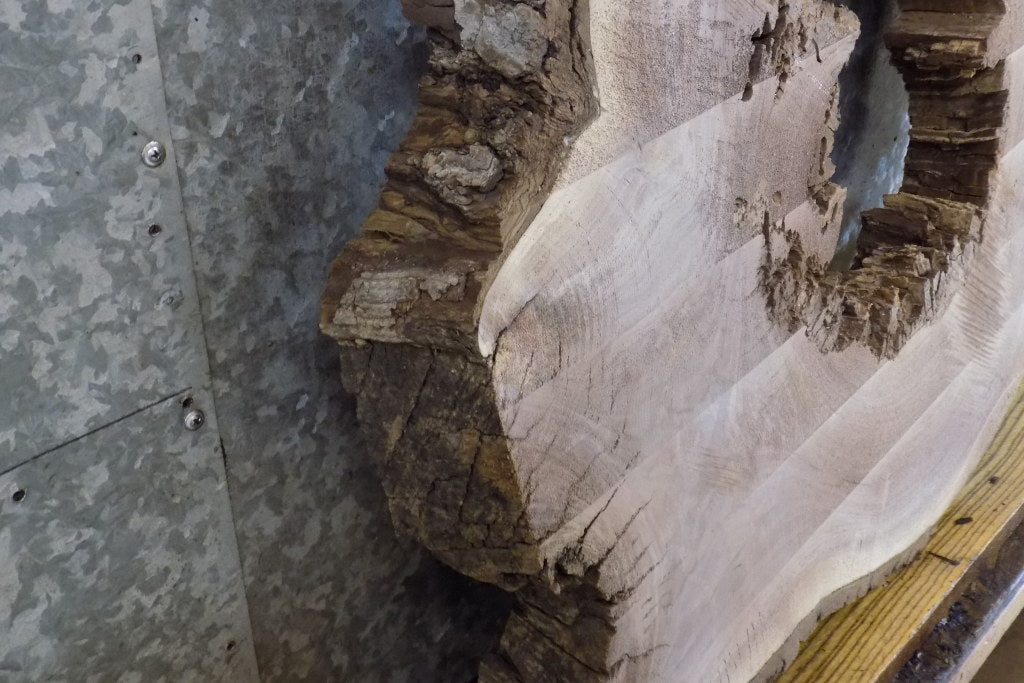 Live Edge Black Walnut Round Coffee Table Top Slab, Epoxy 20804