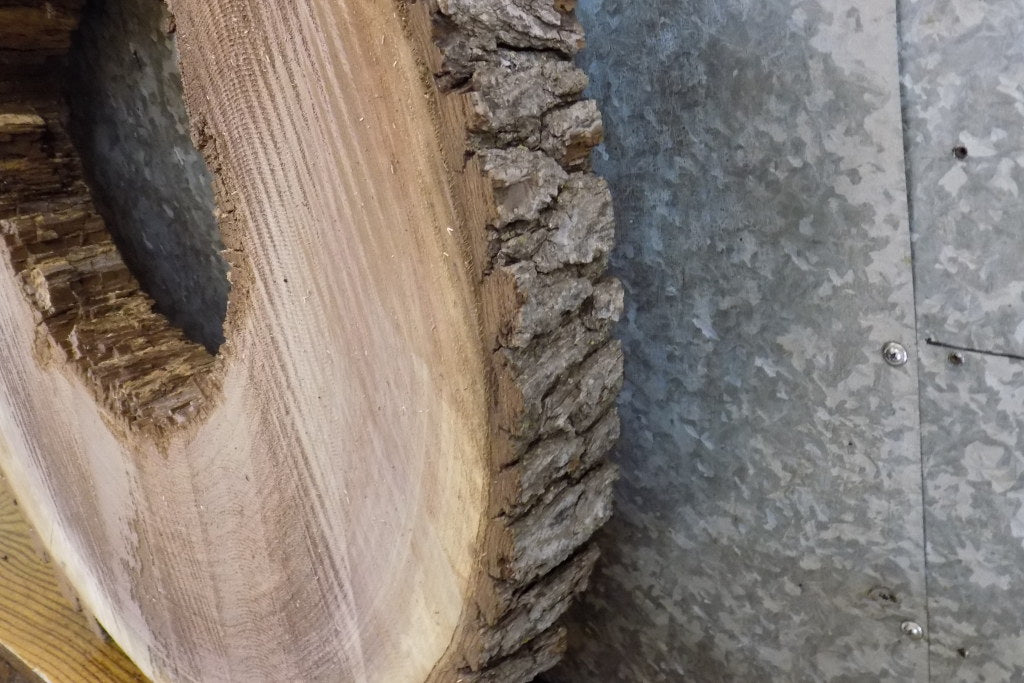 Round Live Edge Black Walnut Table Top Slab, Epoxy Project 20816