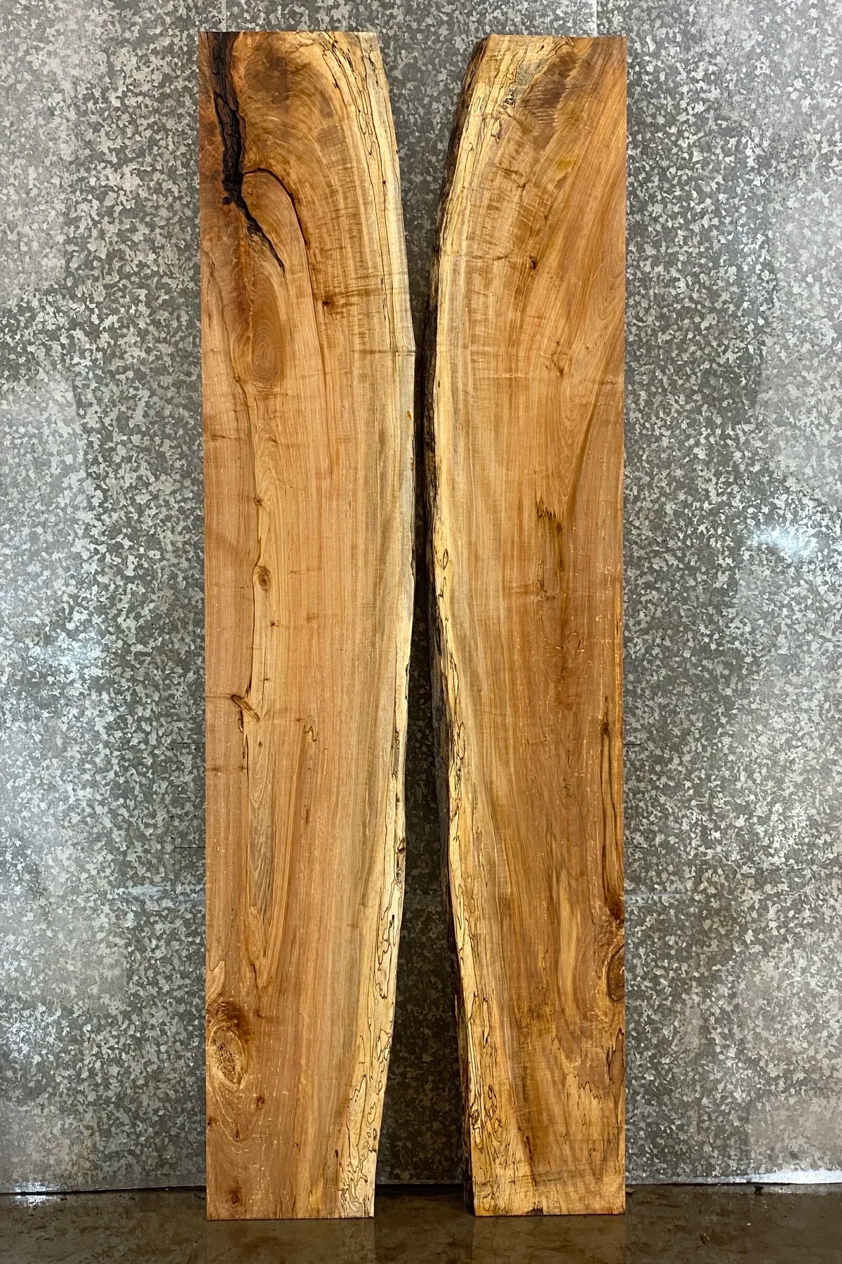 2- Live Edge Maple DIY Dining Room Table/Desk Set, Oval Shaped 23-24
