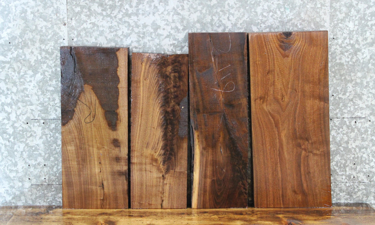 4- Salvaged Kiln Dried Black Walnut Craft Pack/DIY Lumber Boards 237-240
