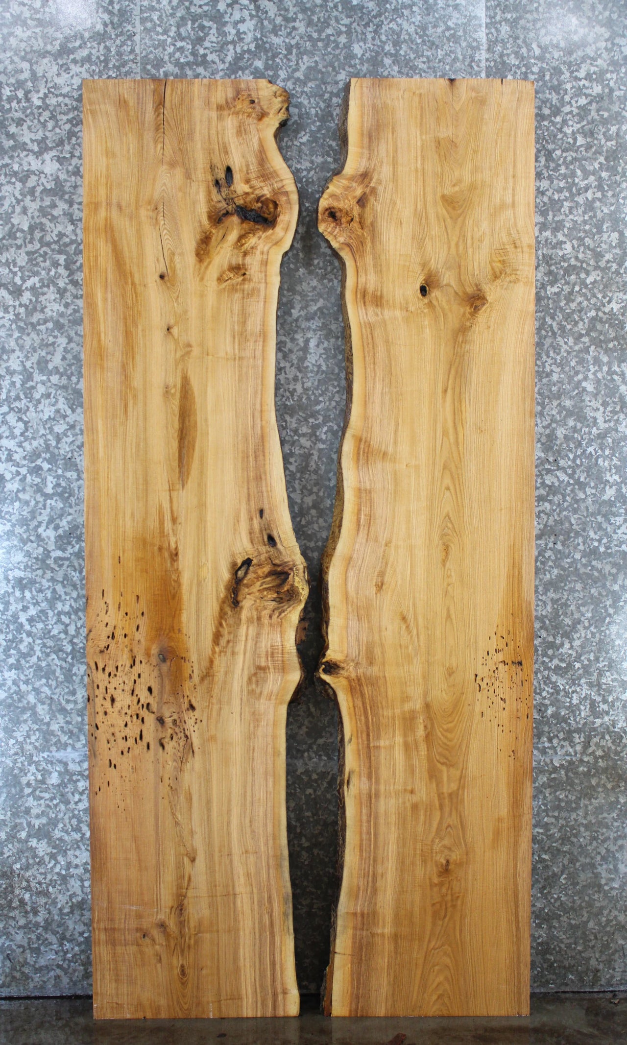 2- Live Edge Ash Dining/Kitchen Table Top Slab 24-25
