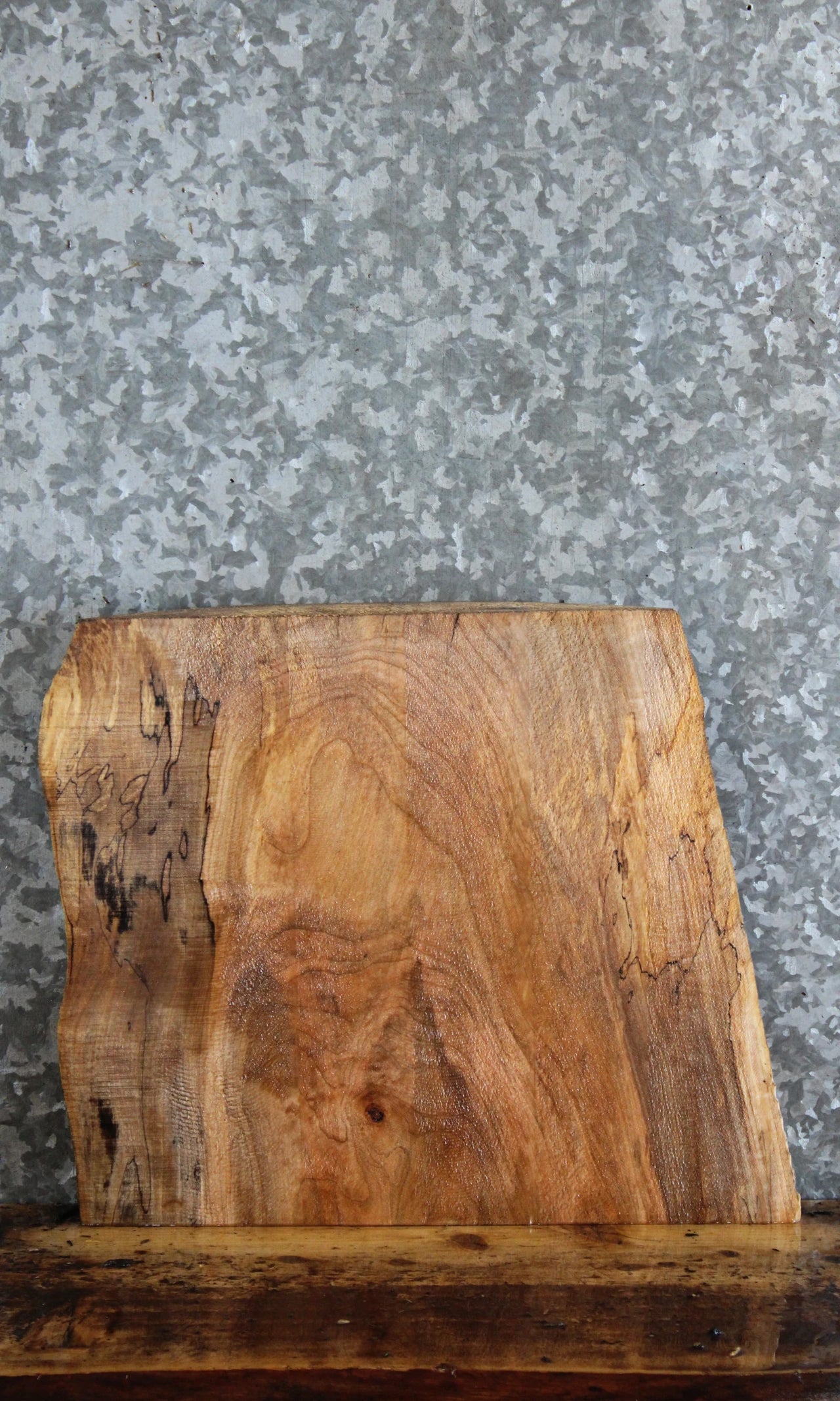 Live Edge Spalted Maple End Table/Charcuterie Board Slab 256