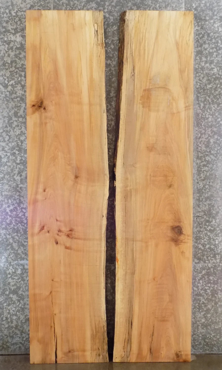 2- Reclaimed Spalted Maple Live Edge Dining/Kitchen Table Set 262-263