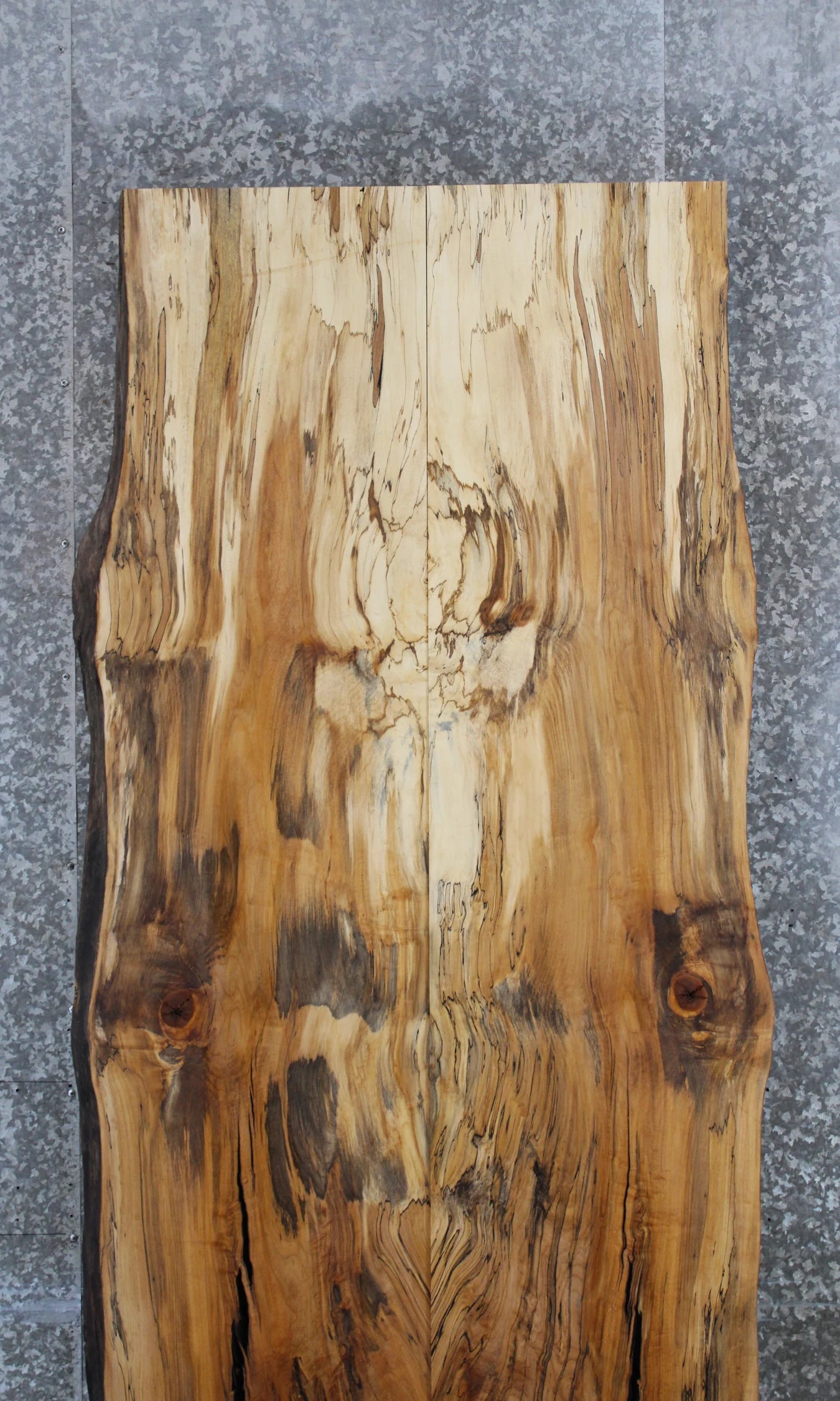 2- Bookmatched Live Edge Maple Conference Table Top Slabs 283-284